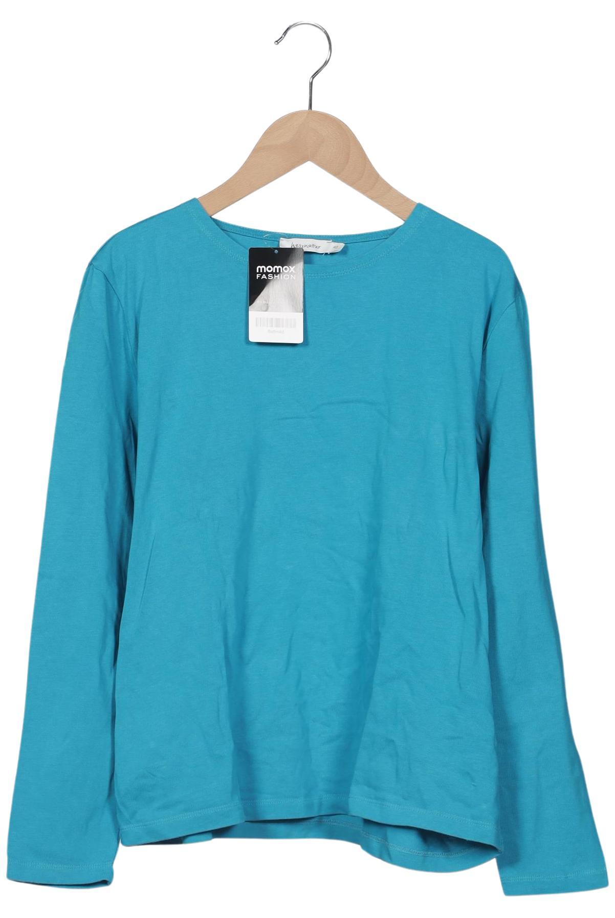 

hessnatur Damen Langarmshirt, blau, Gr. 40