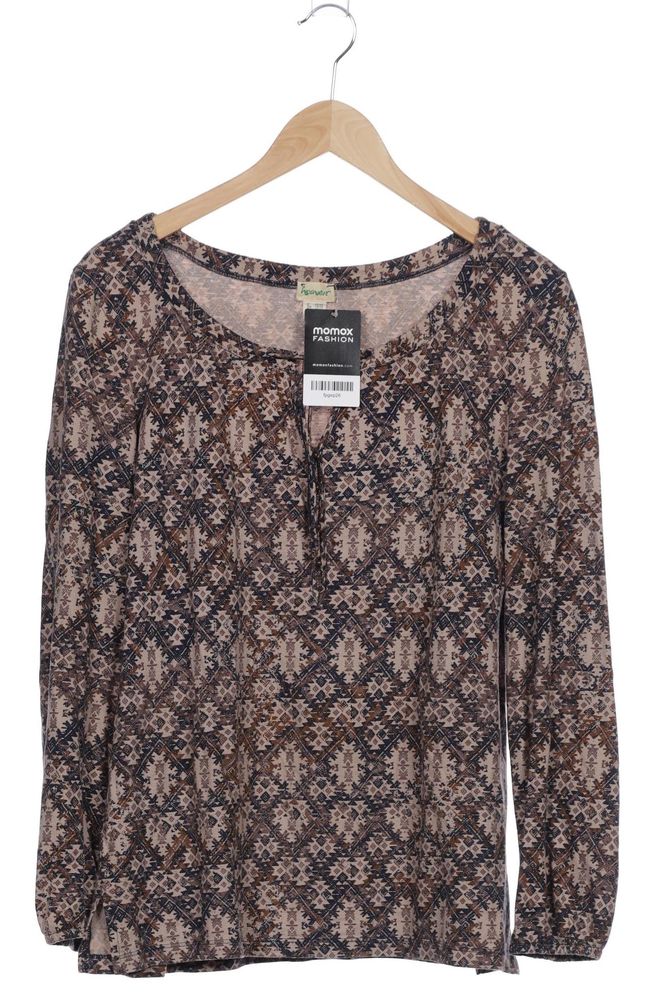 

hessnatur Damen Langarmshirt, braun, Gr. 40