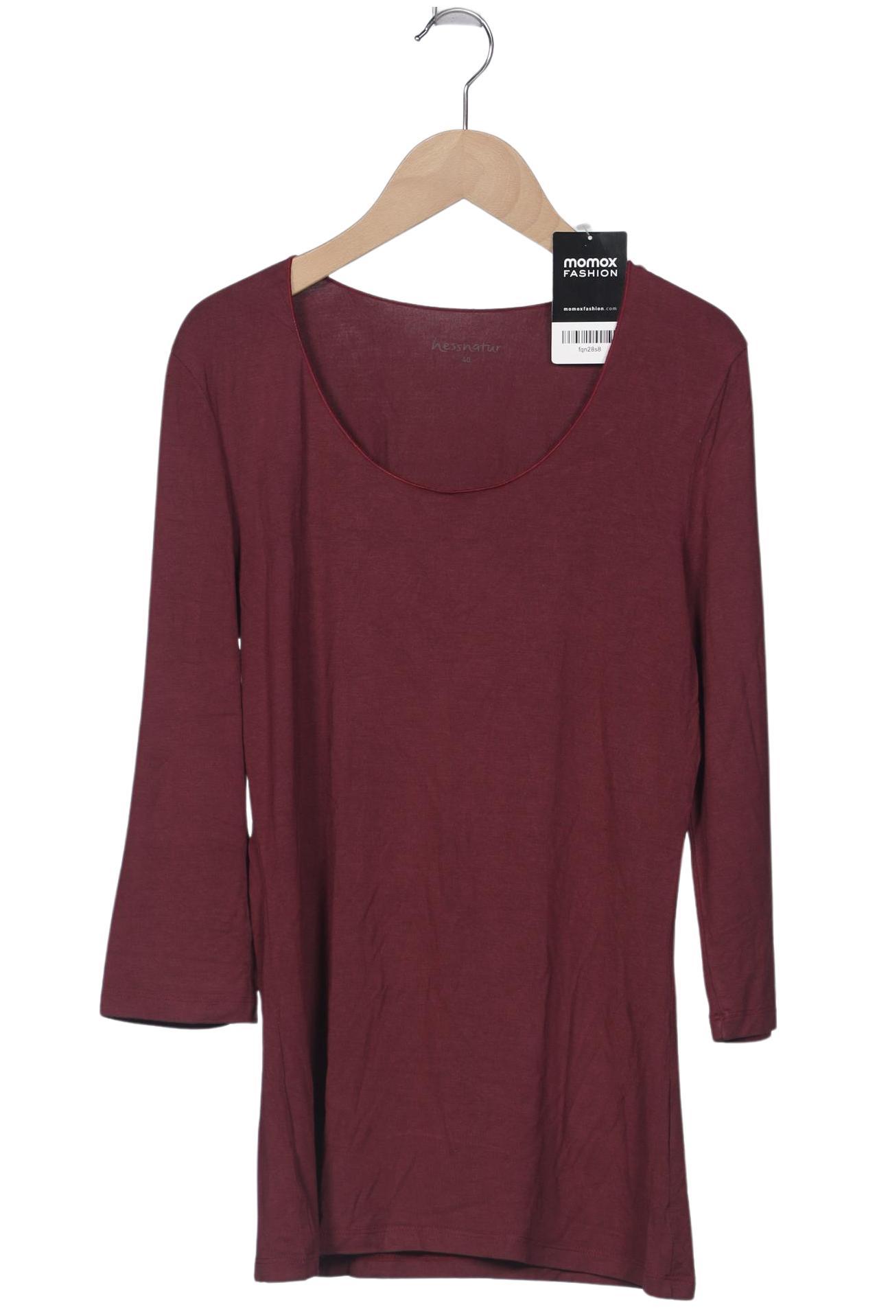 

hessnatur Damen Langarmshirt, bordeaux, Gr. 40