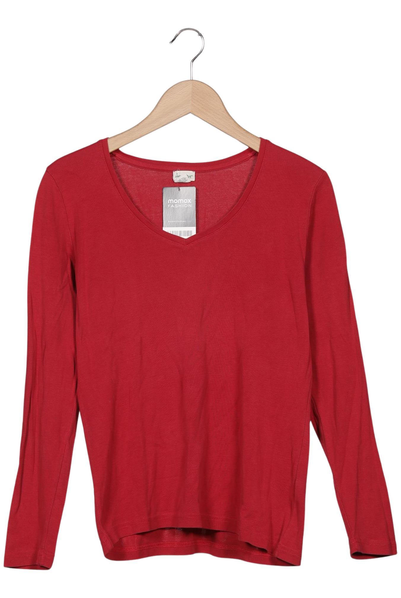 

hessnatur Damen Langarmshirt, rot, Gr. 40