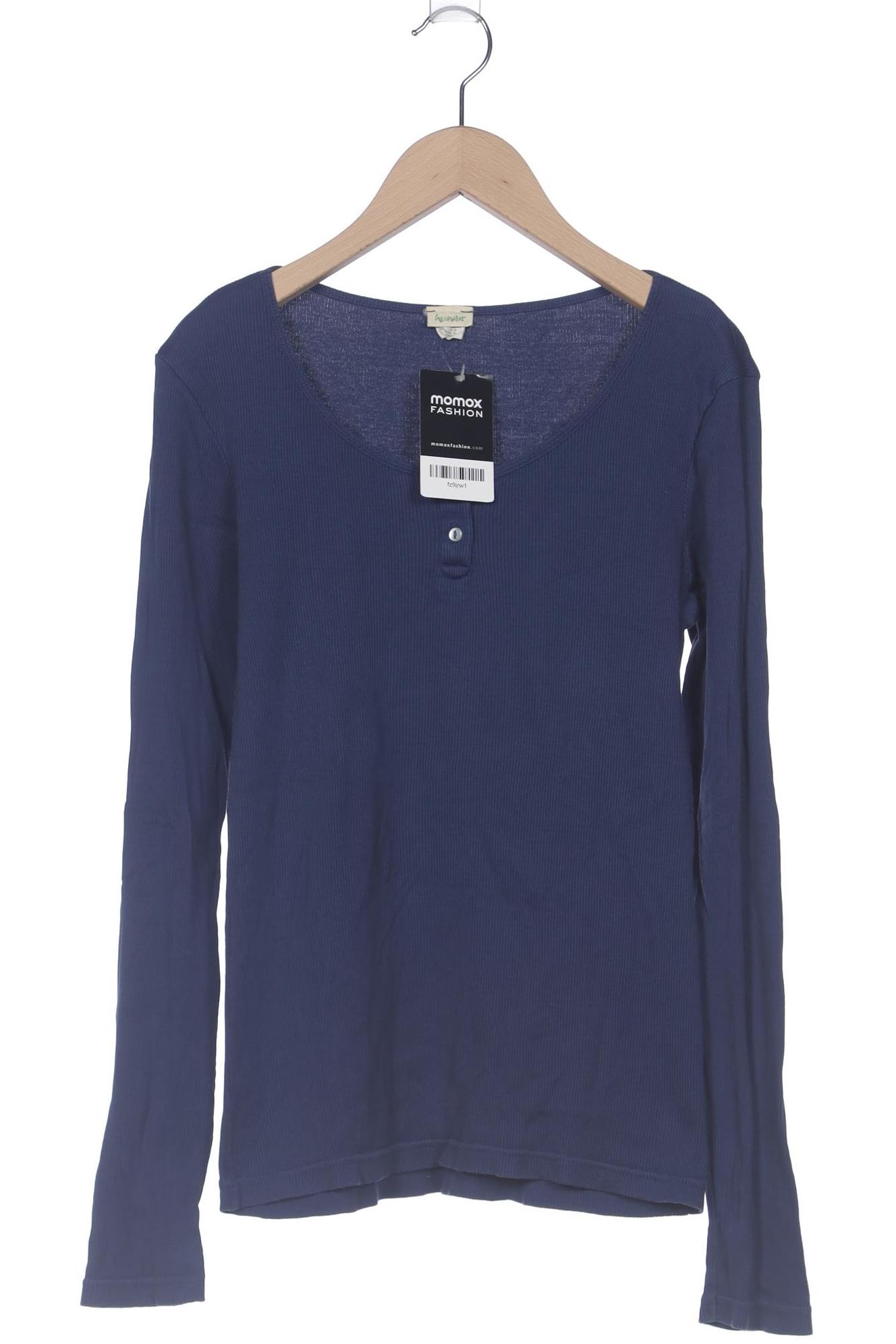 

hessnatur Damen Langarmshirt, marineblau, Gr. 36