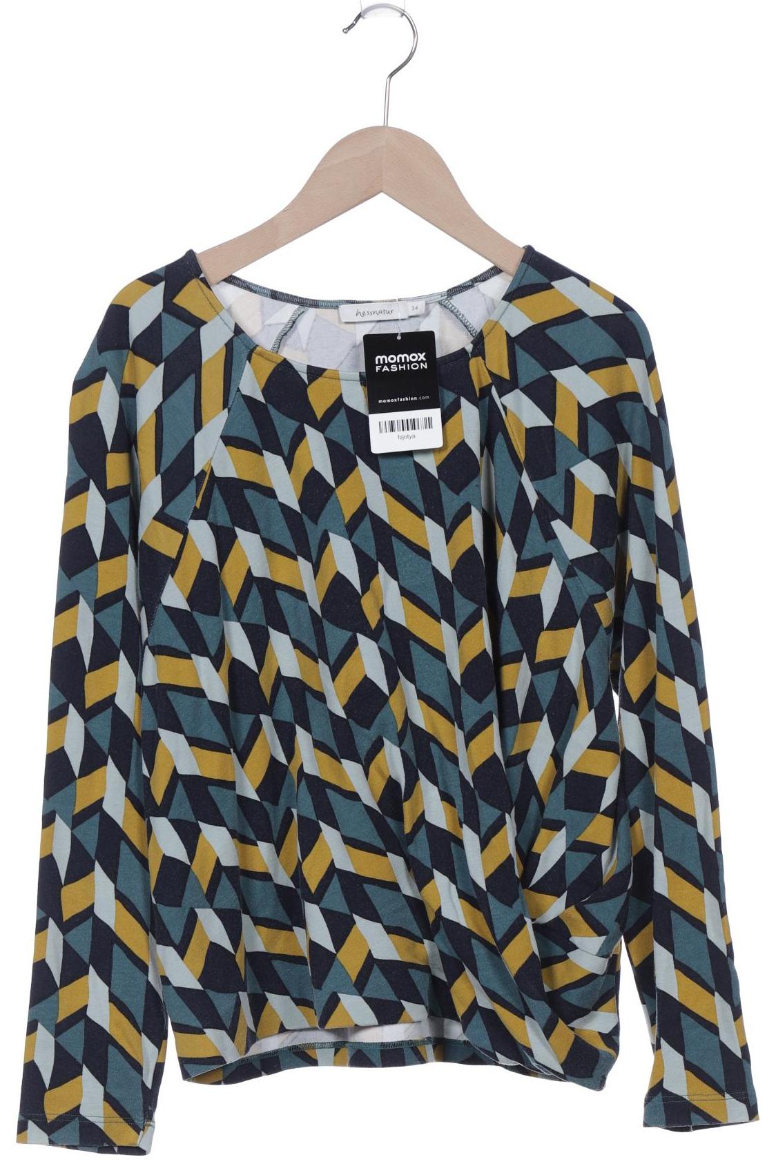 

hessnatur Damen Langarmshirt, türkis, Gr. 34