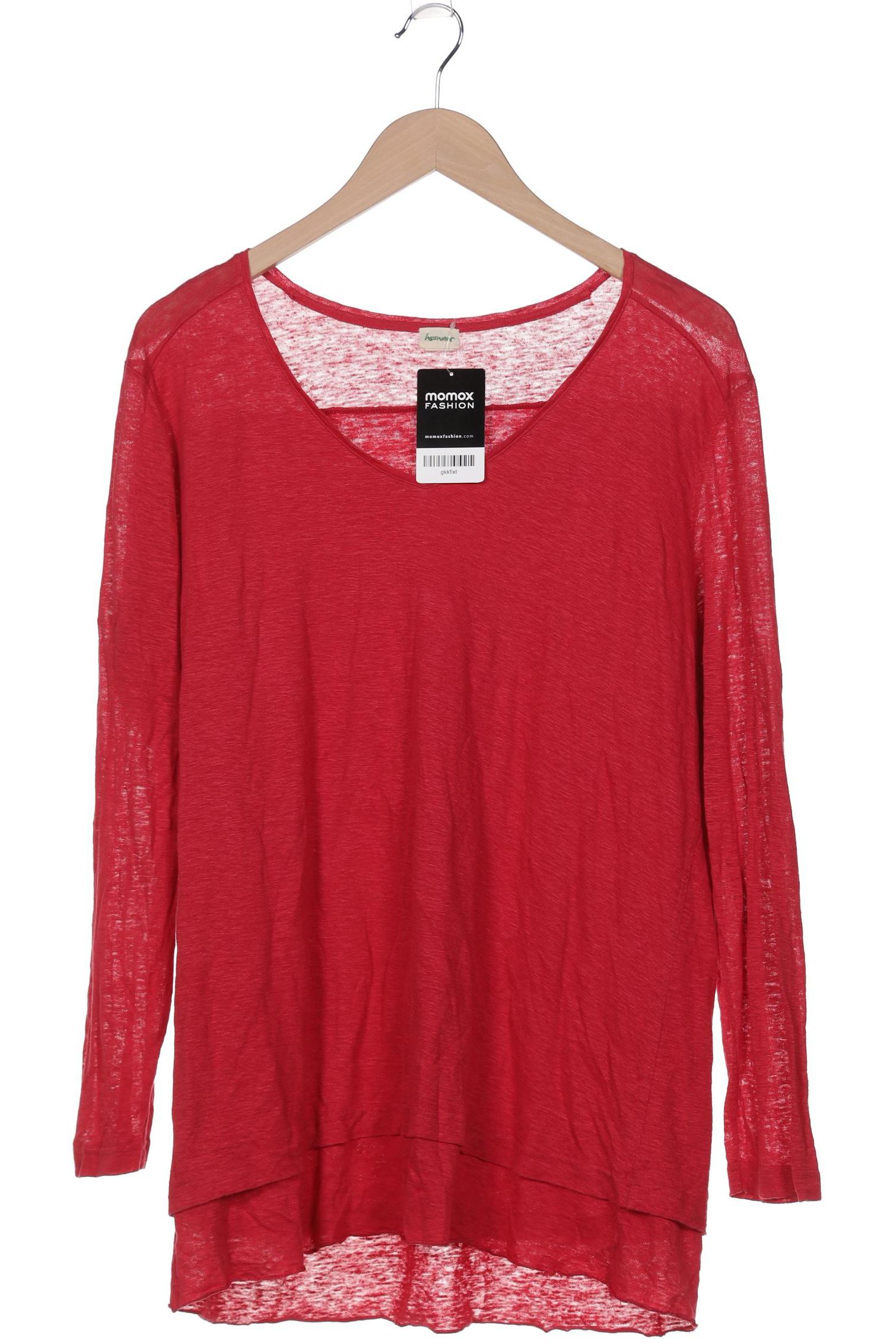 

hessnatur Damen Langarmshirt, rot, Gr. 44