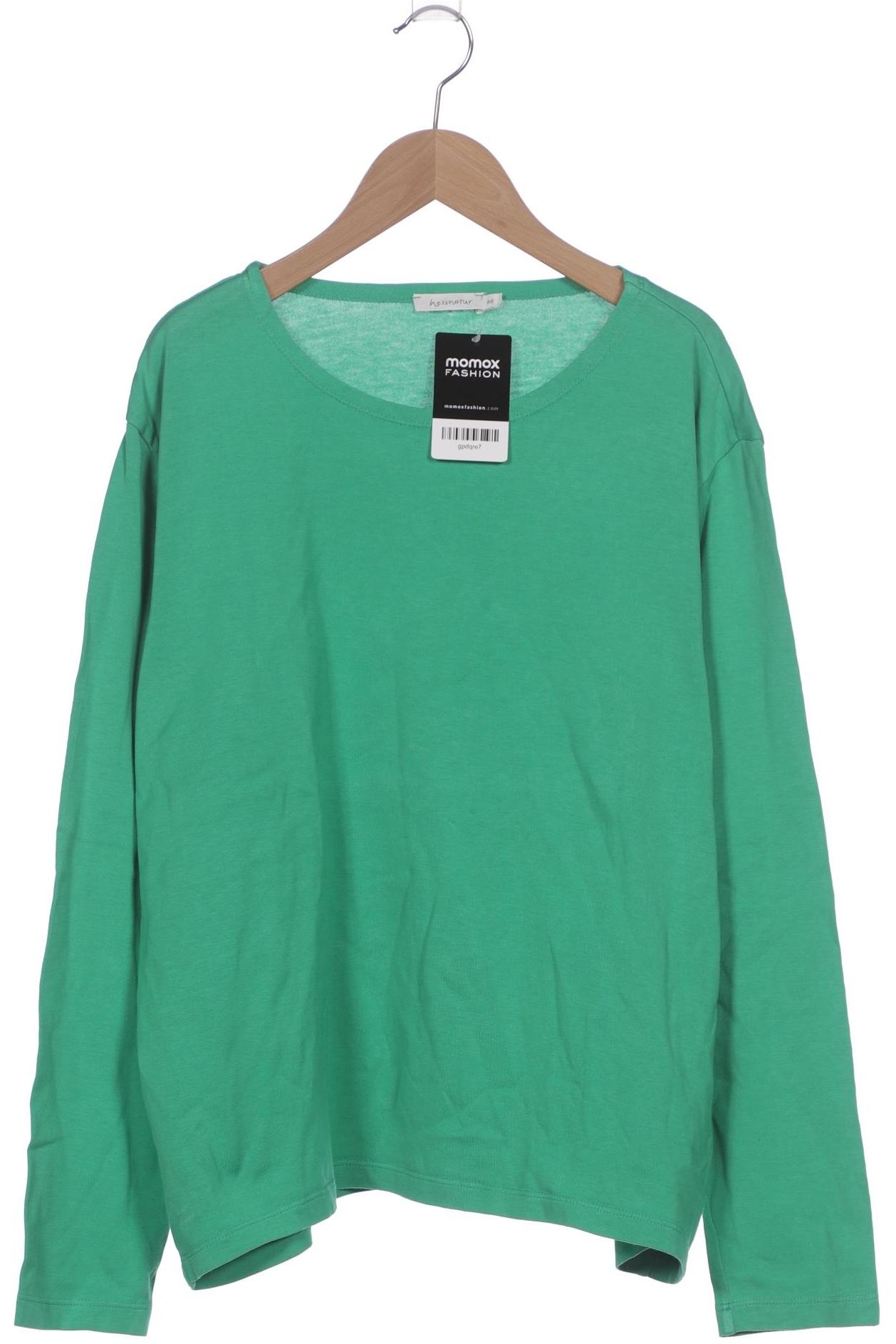 

hessnatur Damen Langarmshirt, grün, Gr. 46