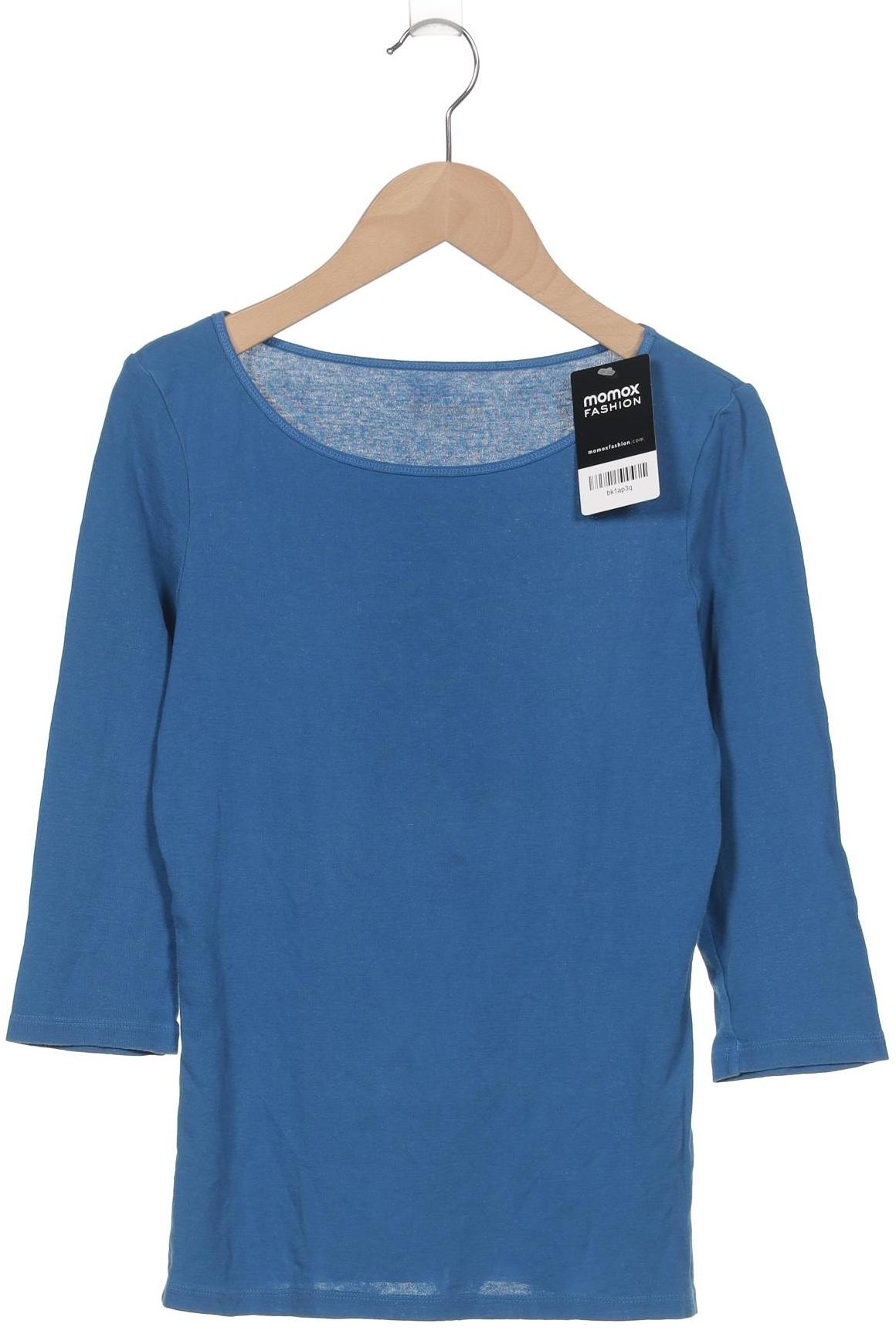

hessnatur Damen Langarmshirt, blau, Gr. 36