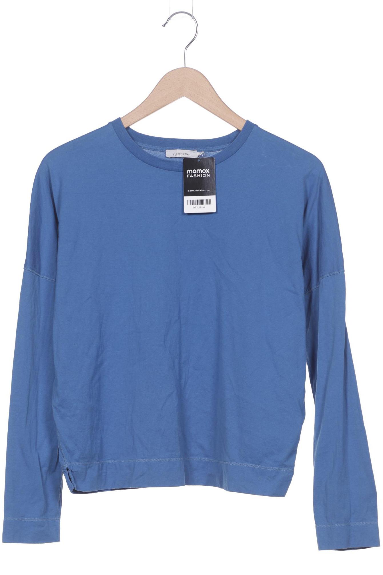 

hessnatur Damen Langarmshirt, blau, Gr. 38