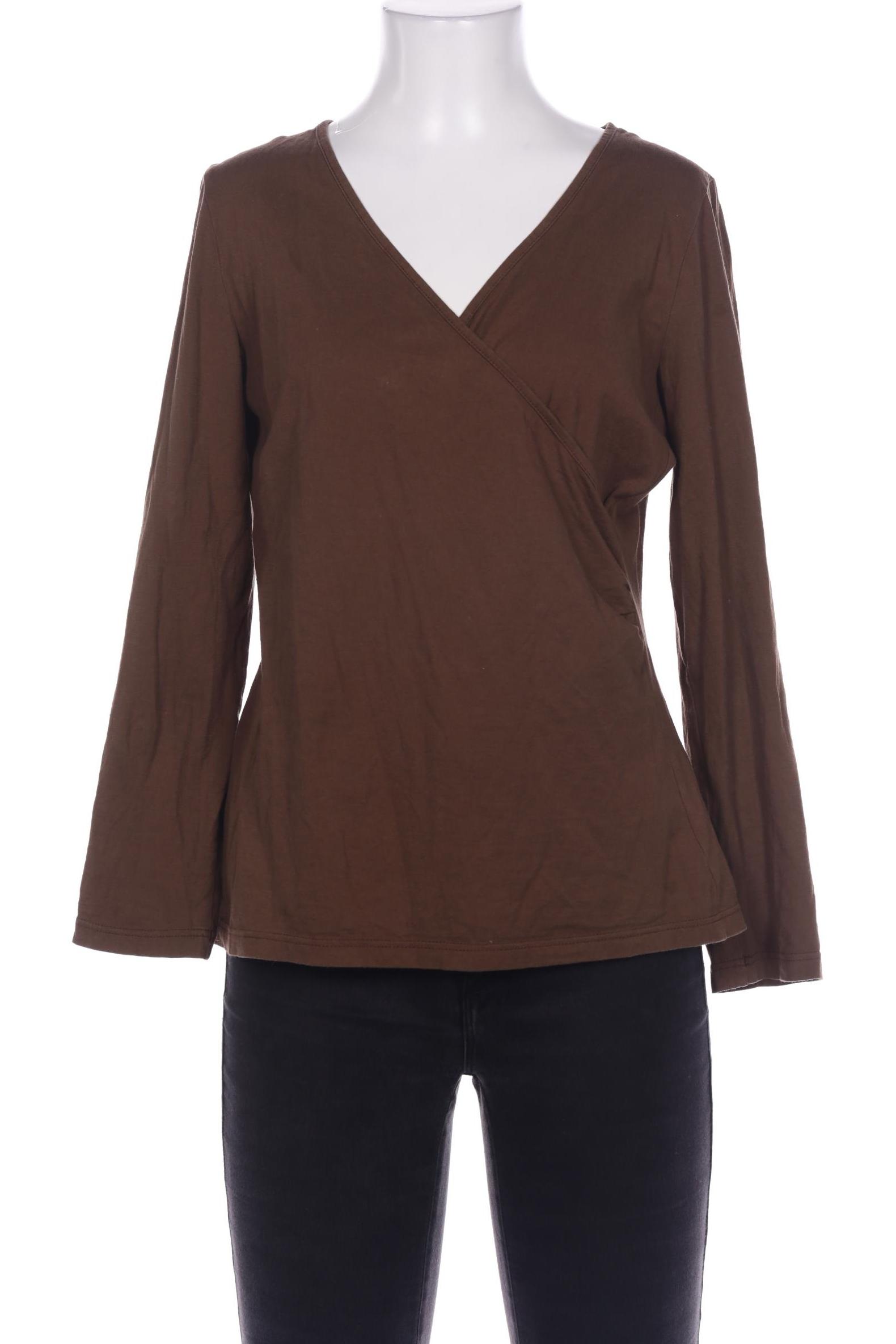 

hessnatur Damen Langarmshirt, braun, Gr. 40