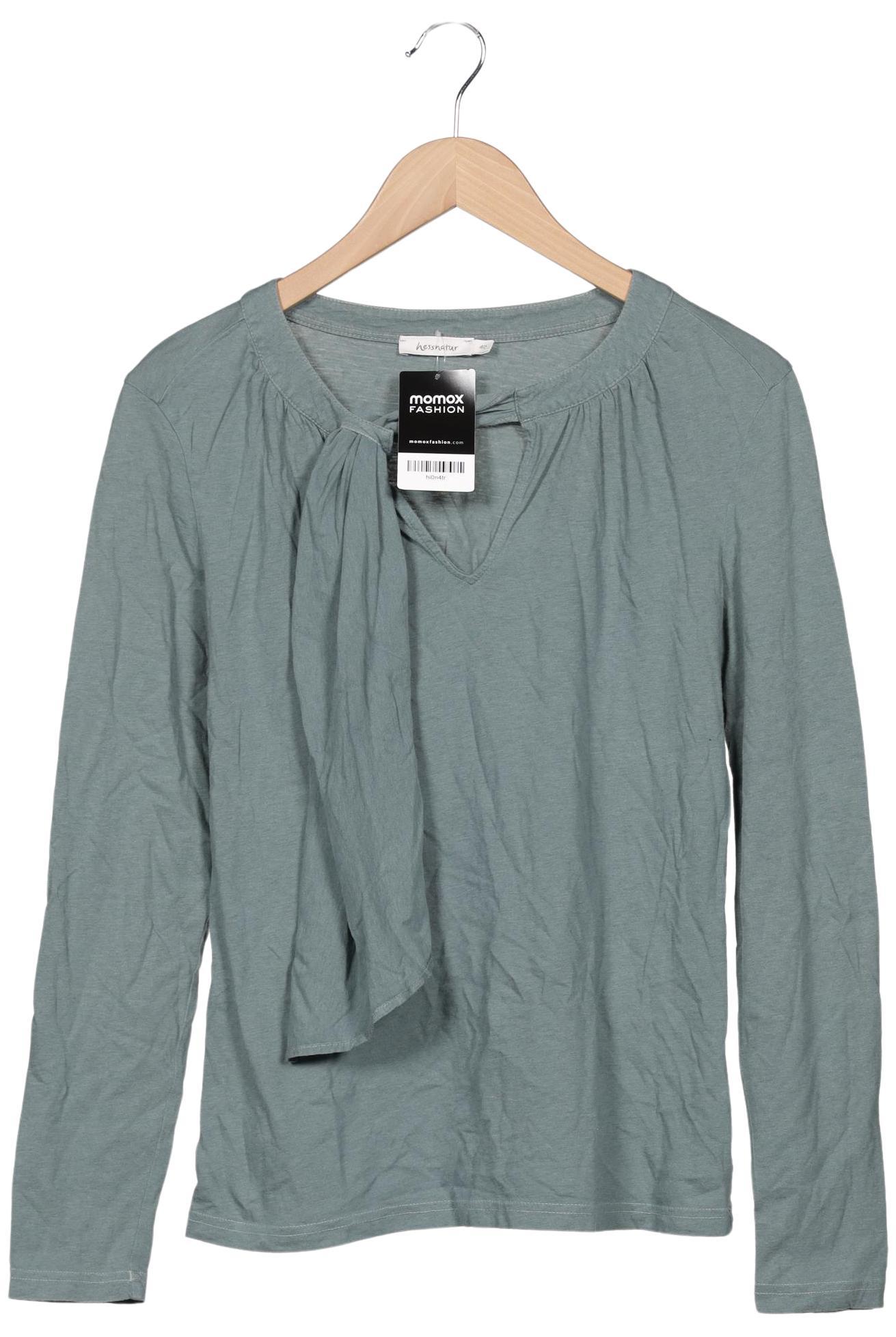

hessnatur Damen Langarmshirt, türkis, Gr. 40