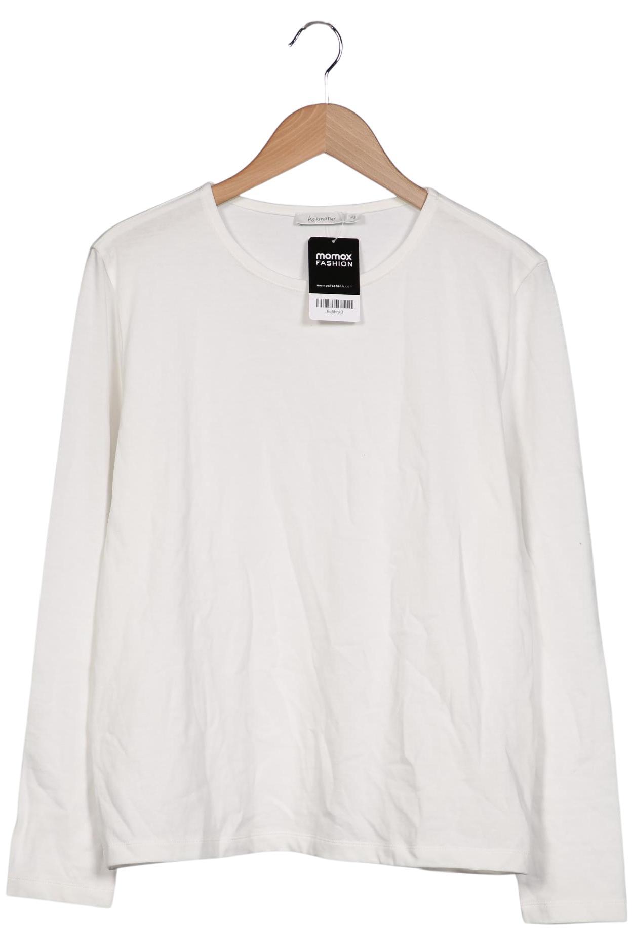 

hessnatur Damen Langarmshirt, weiß, Gr. 42