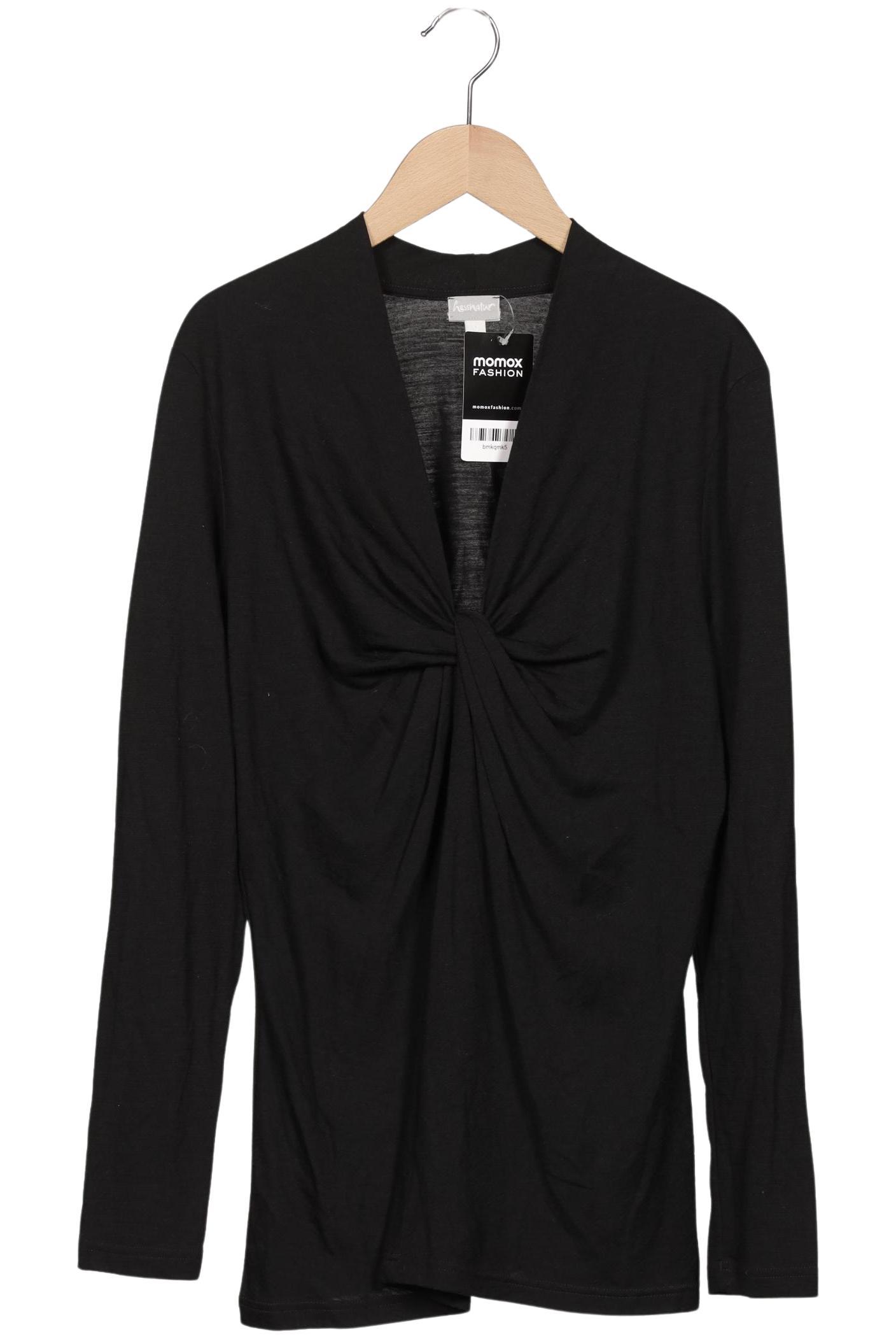 

hessnatur Damen Langarmshirt, schwarz, Gr. 42