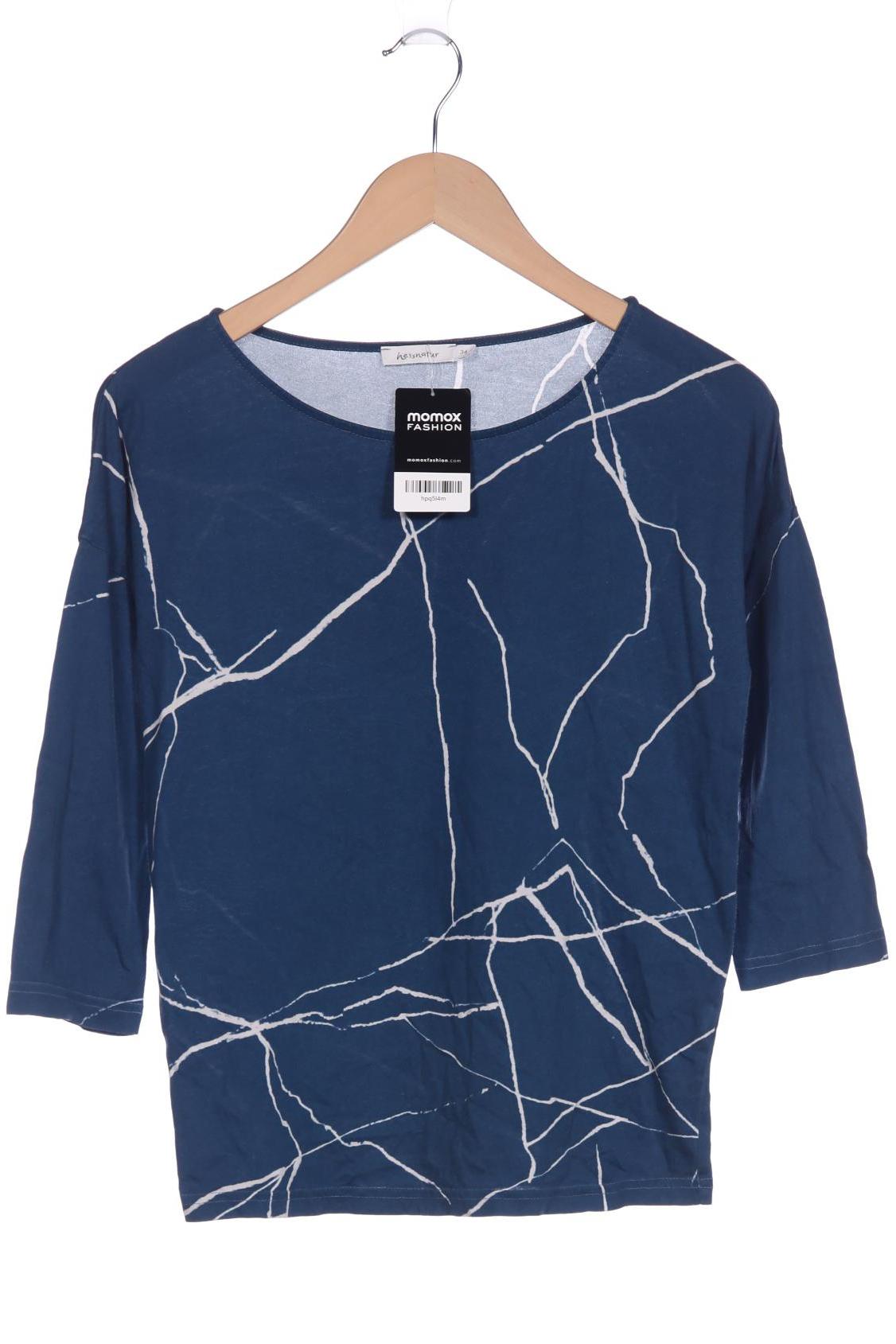 

hessnatur Damen Langarmshirt, blau, Gr. 34