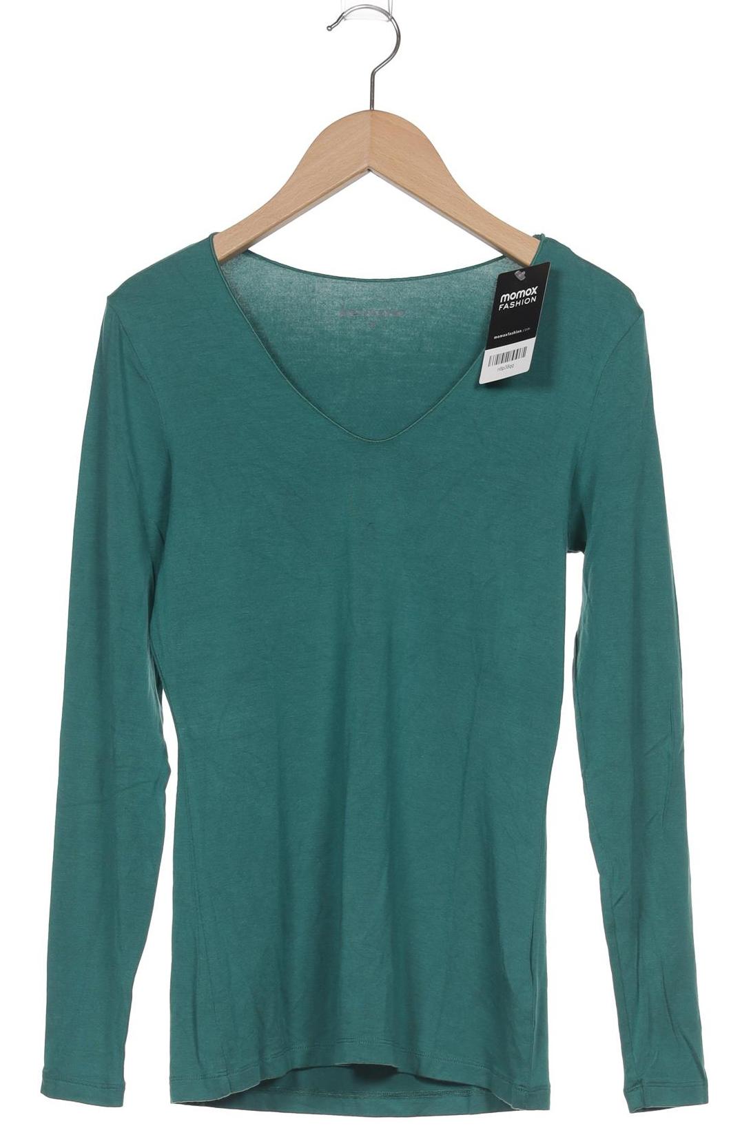 

hessnatur Damen Langarmshirt, türkis, Gr. 36