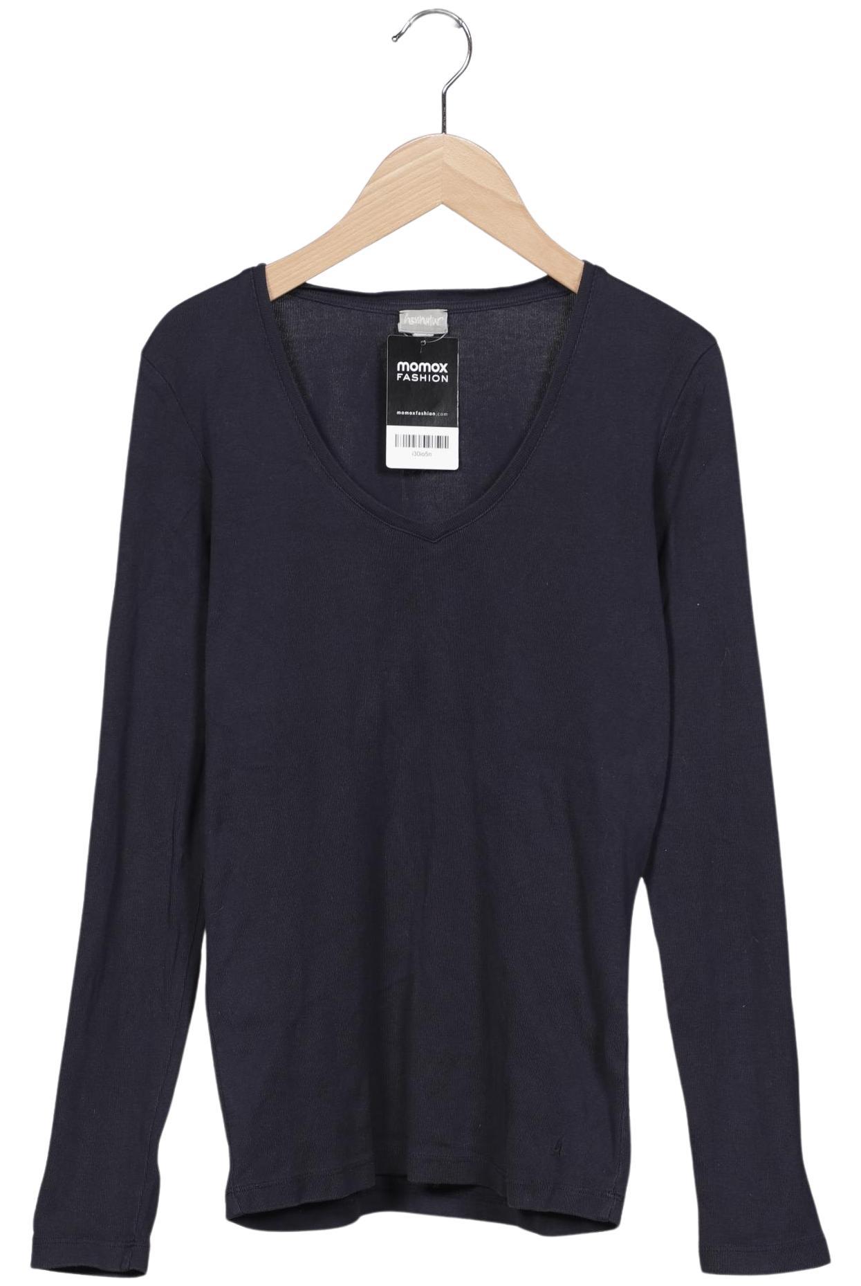 

hessnatur Damen Langarmshirt, marineblau, Gr. 38