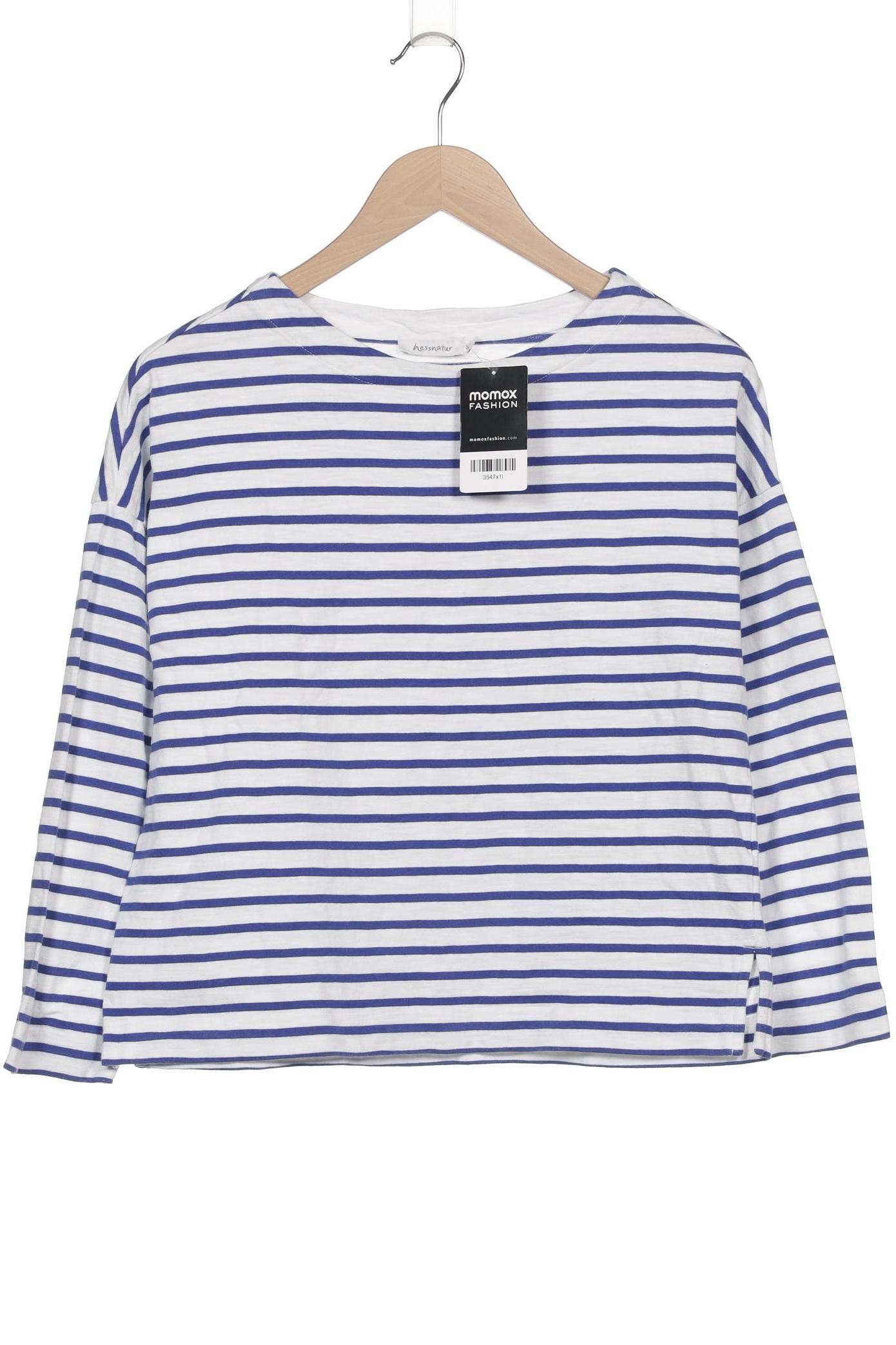 

hessnatur Damen Langarmshirt, blau, Gr. 34