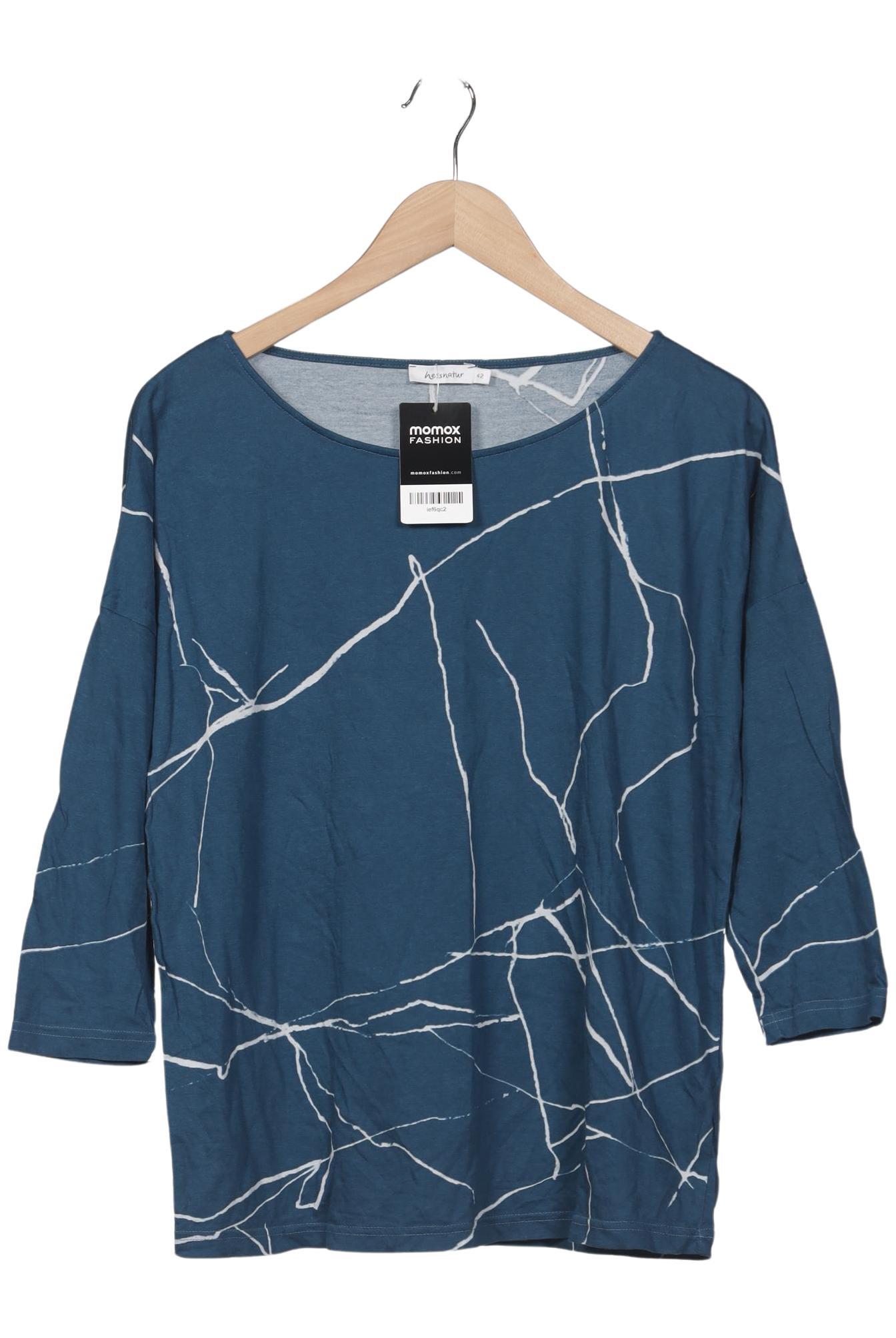 

hessnatur Damen Langarmshirt, blau, Gr. 42