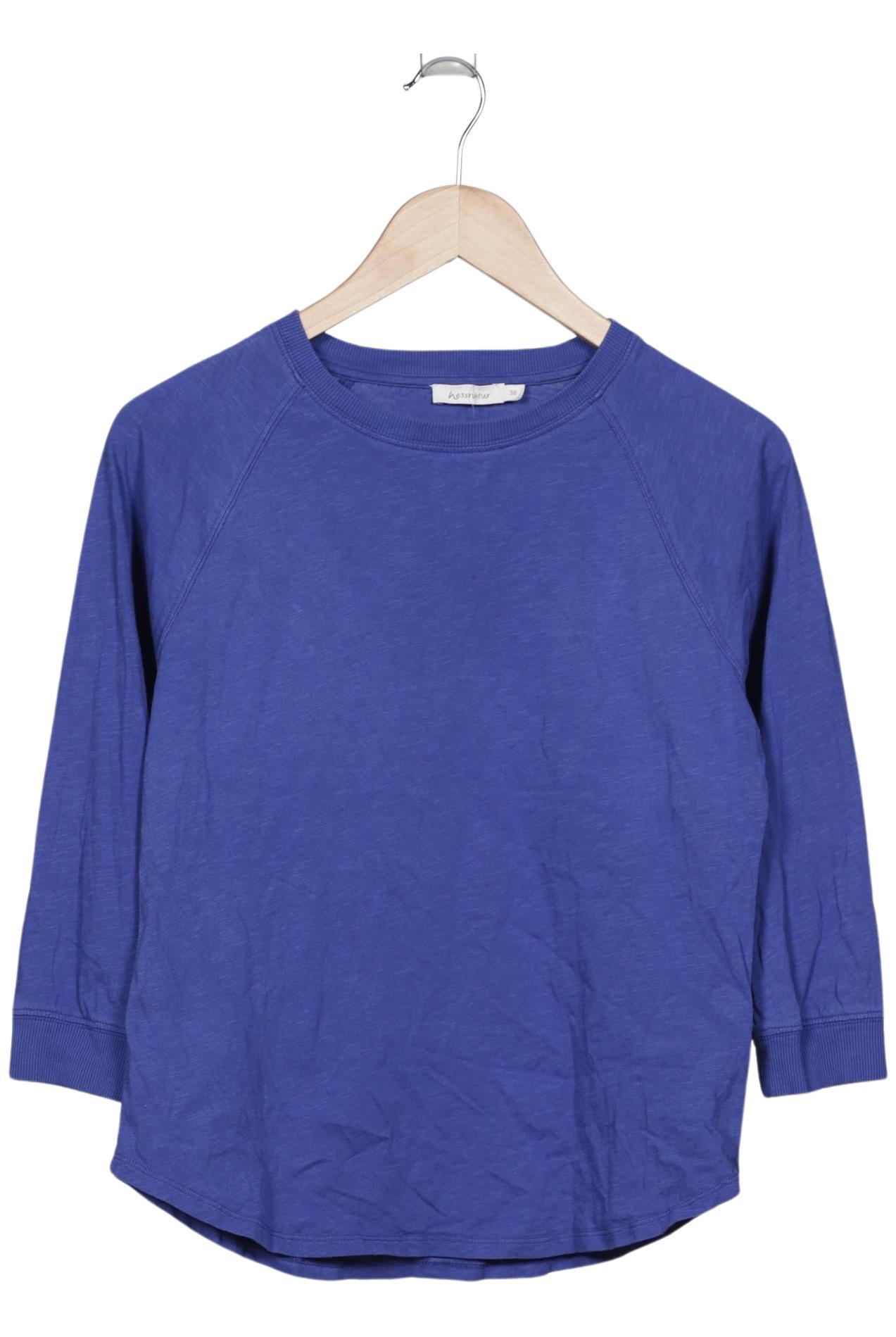 

hessnatur Damen Langarmshirt, blau, Gr. 36