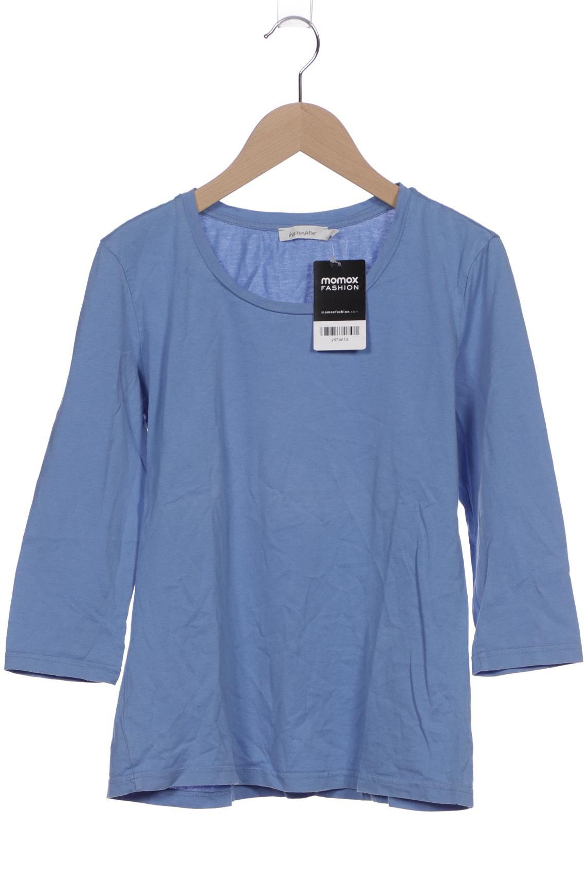 

hessnatur Damen Langarmshirt, blau, Gr. 36