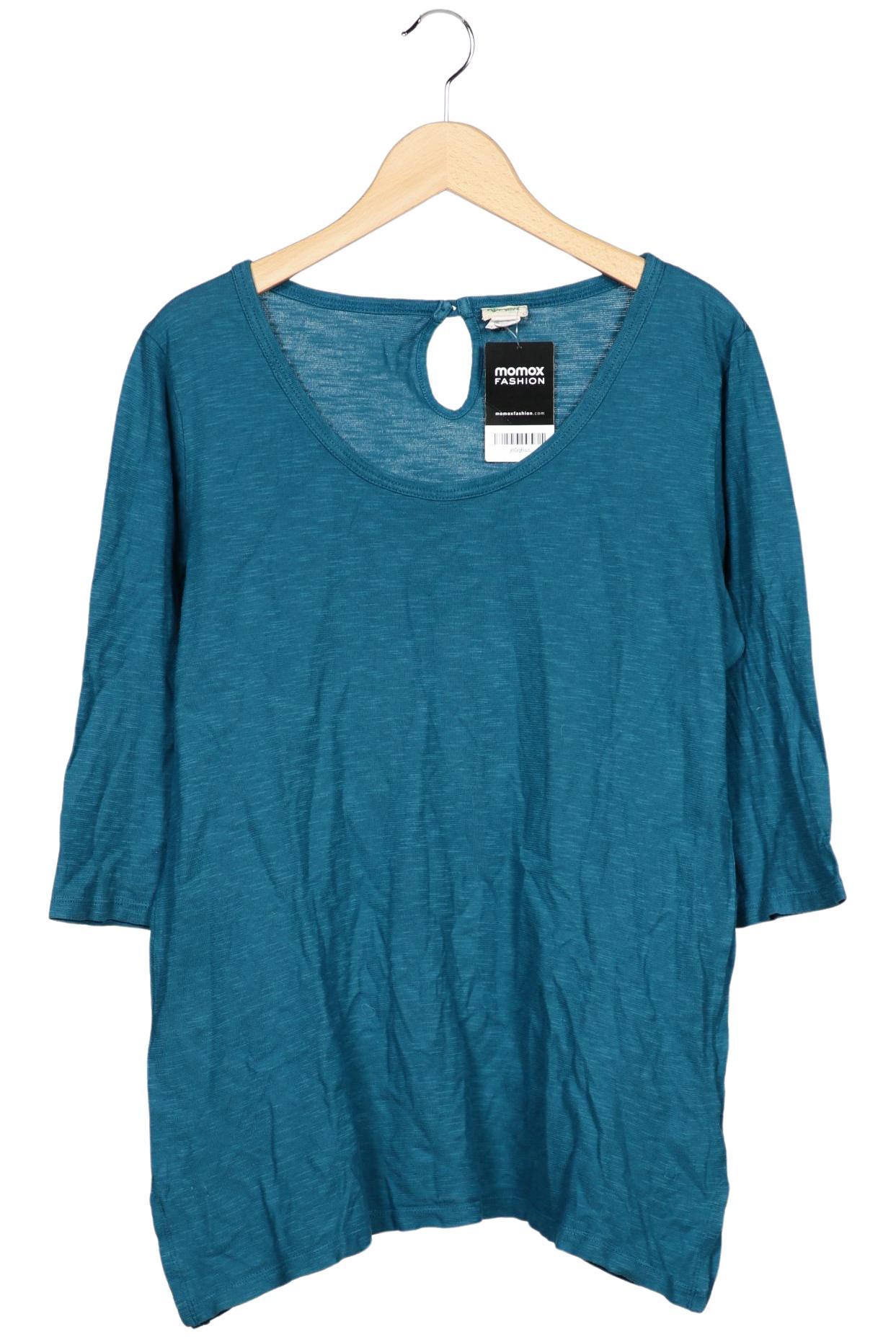 

hessnatur Damen Langarmshirt, türkis, Gr. 40