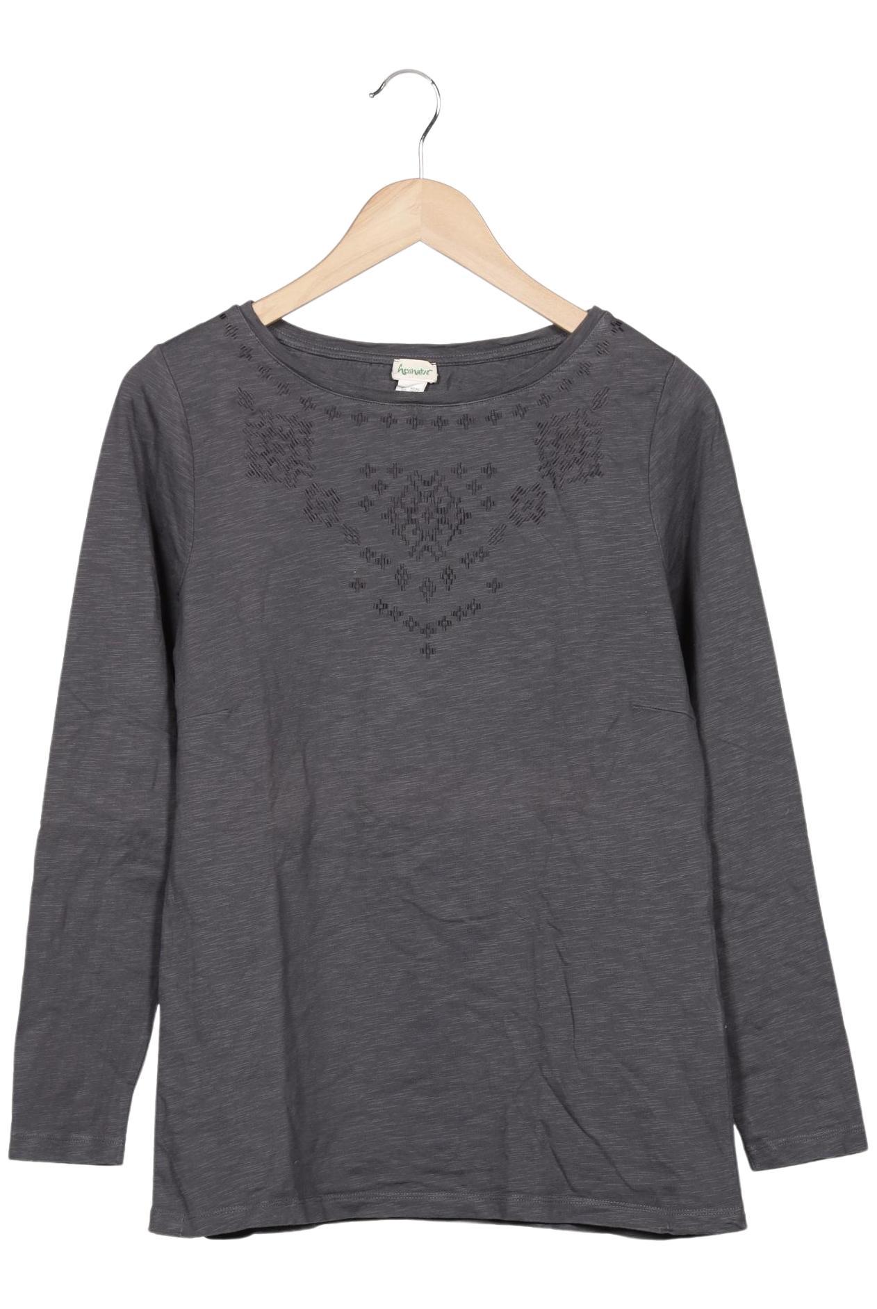 

hessnatur Damen Langarmshirt, grau, Gr. 40