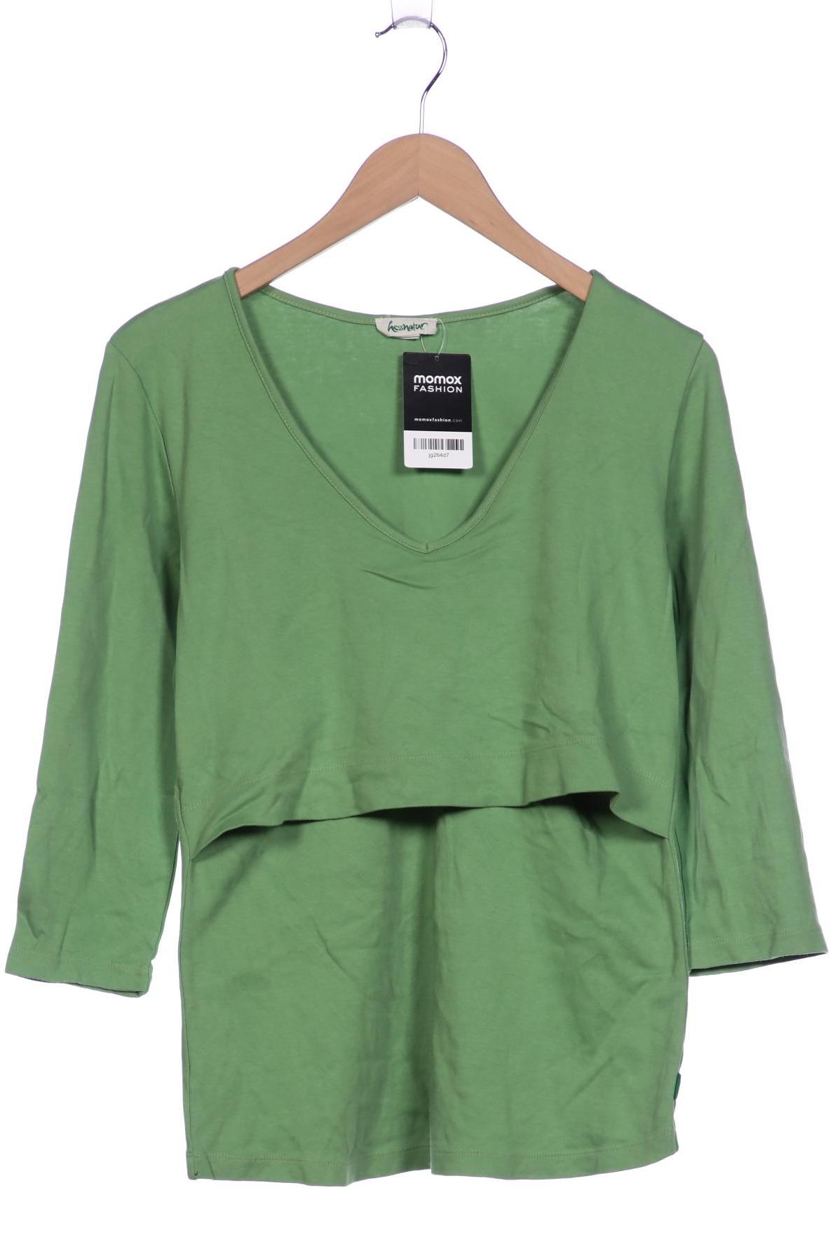 

hessnatur Damen Langarmshirt, grün, Gr. 40
