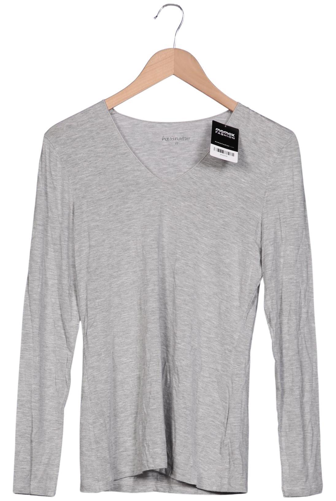 

hessnatur Damen Langarmshirt, grau, Gr. 40