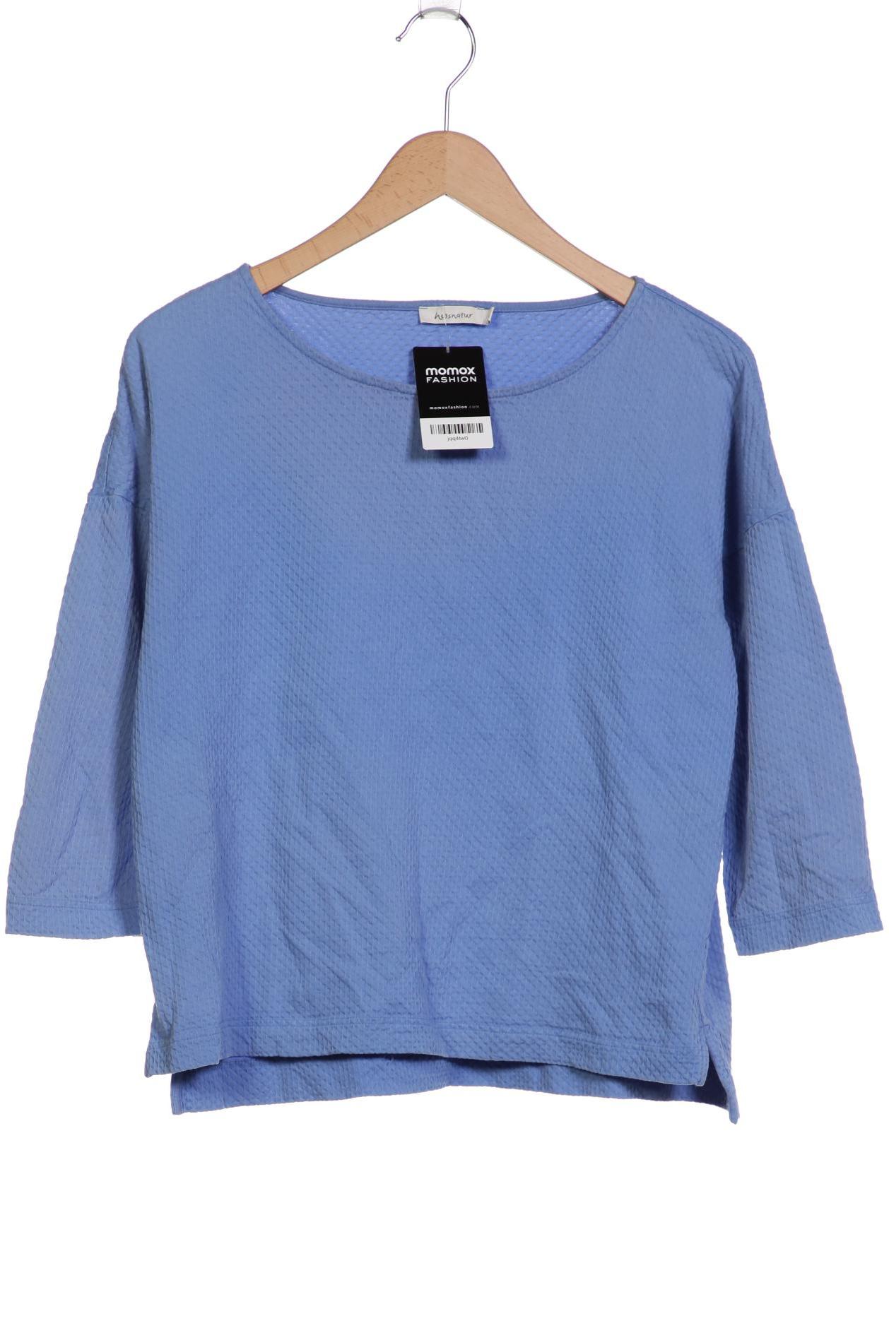 

hessnatur Damen Langarmshirt, blau, Gr. 42