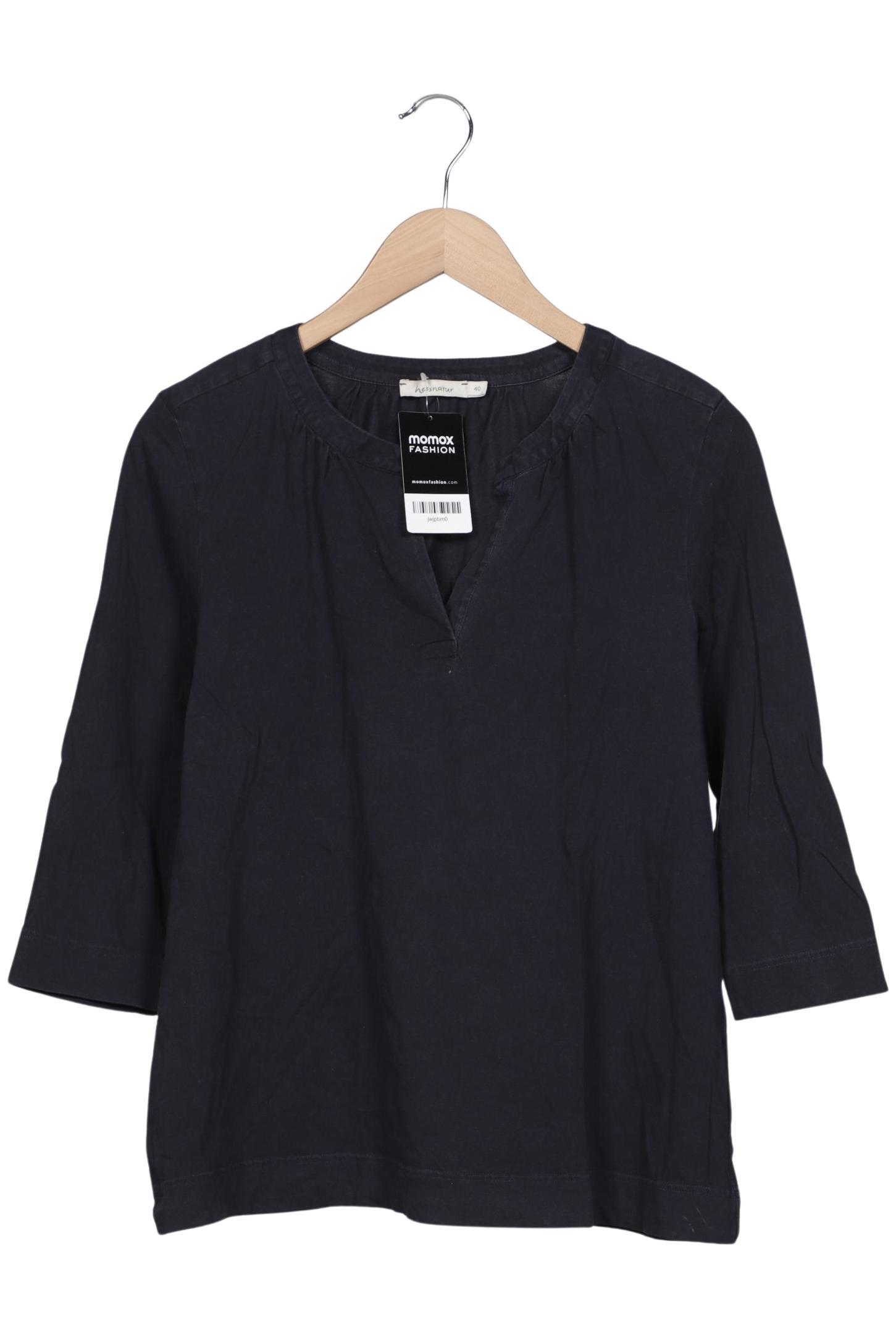 

hessnatur Damen Langarmshirt, marineblau, Gr. 40