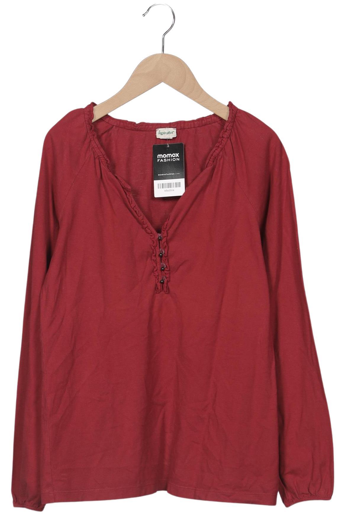 

hessnatur Damen Langarmshirt, rot, Gr. 36