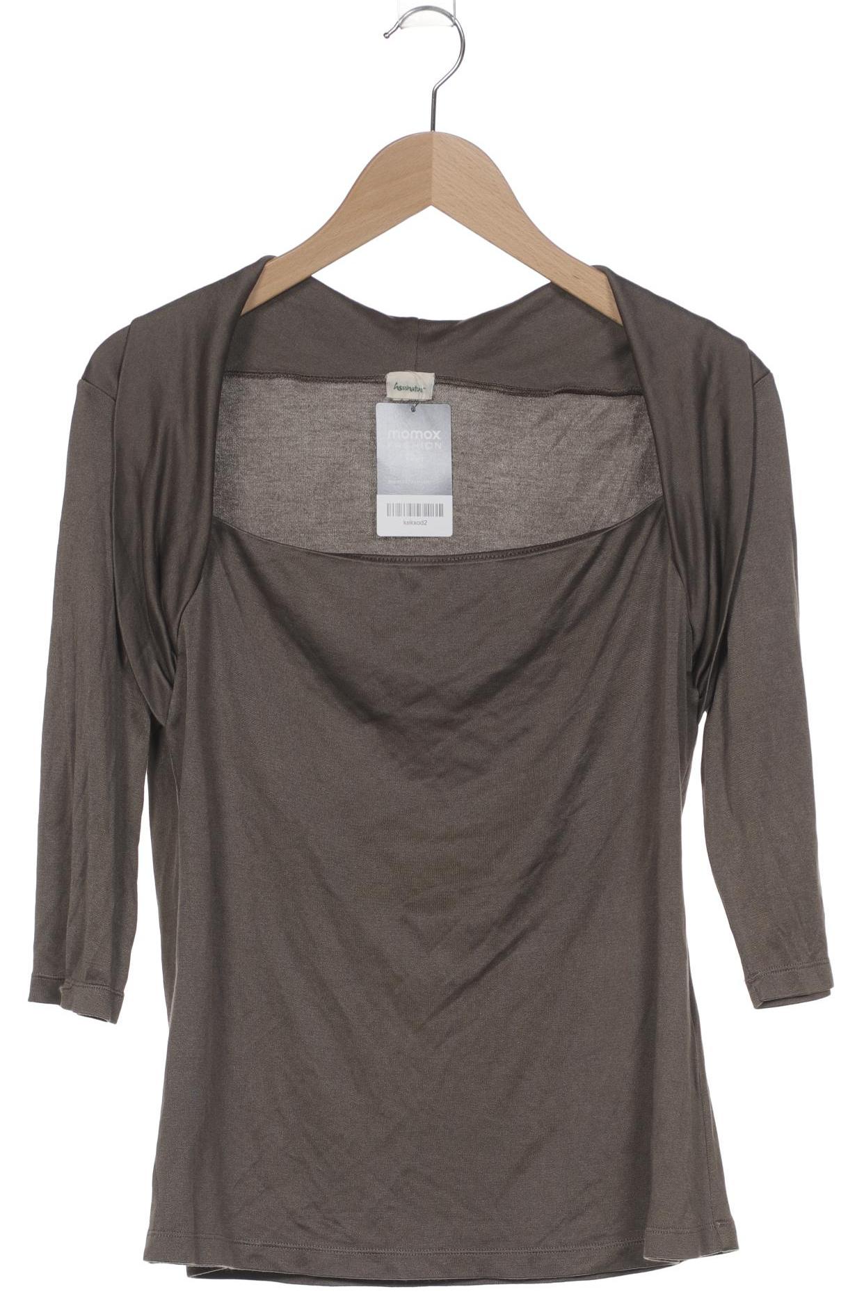 

hessnatur Damen Langarmshirt, braun, Gr. 40