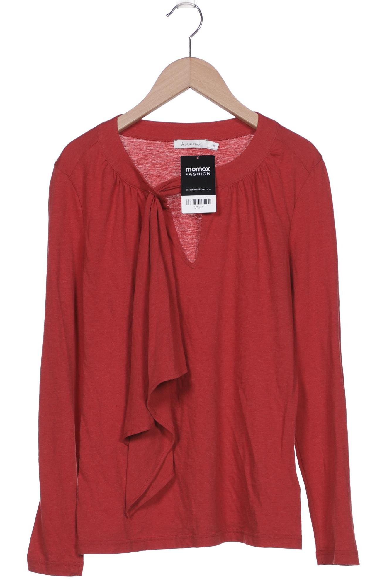

hessnatur Damen Langarmshirt, rot, Gr. 36