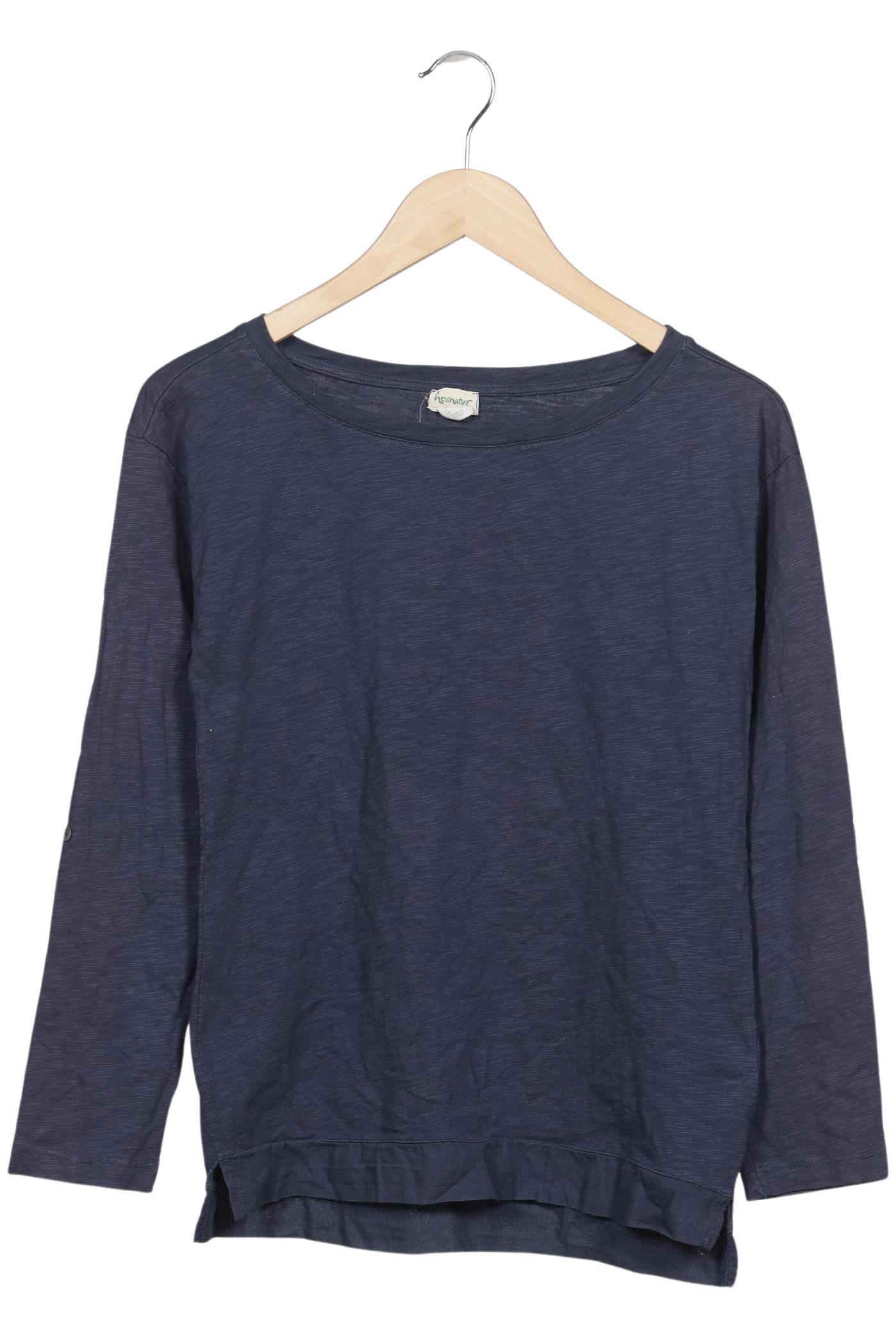 

hessnatur Damen Langarmshirt, marineblau, Gr. 34