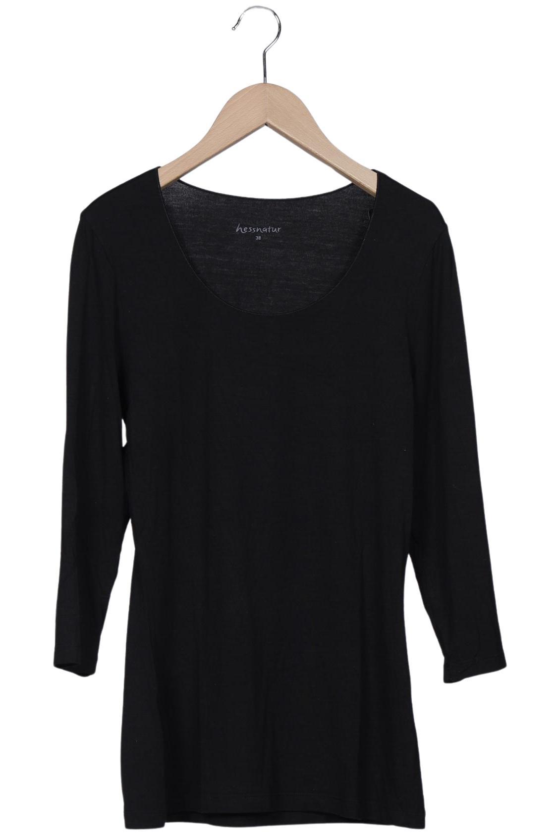 

hessnatur Damen Langarmshirt, schwarz, Gr. 38