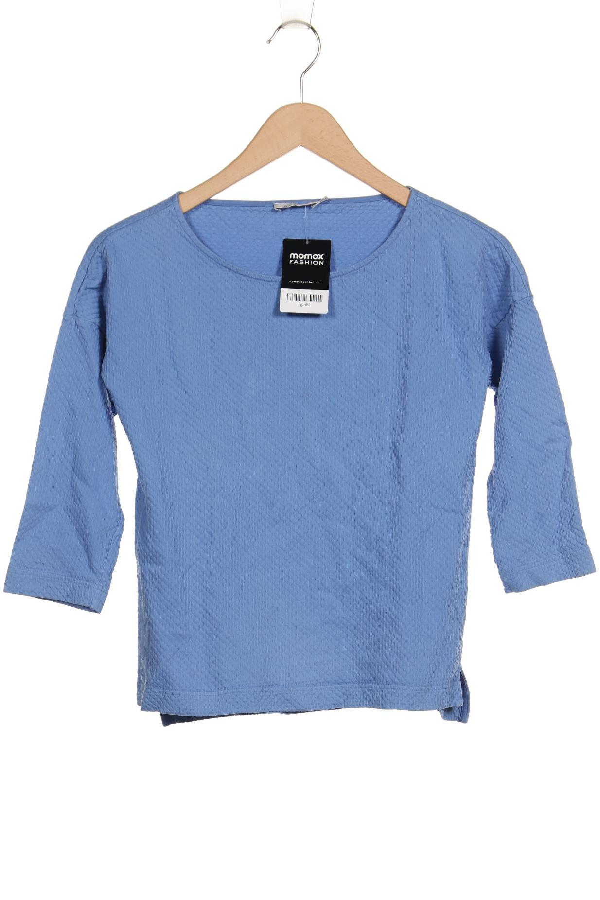 

hessnatur Damen Langarmshirt, blau, Gr. 34