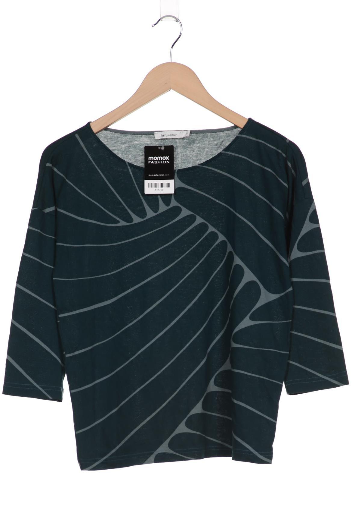 

hessnatur Damen Langarmshirt, türkis, Gr. 34