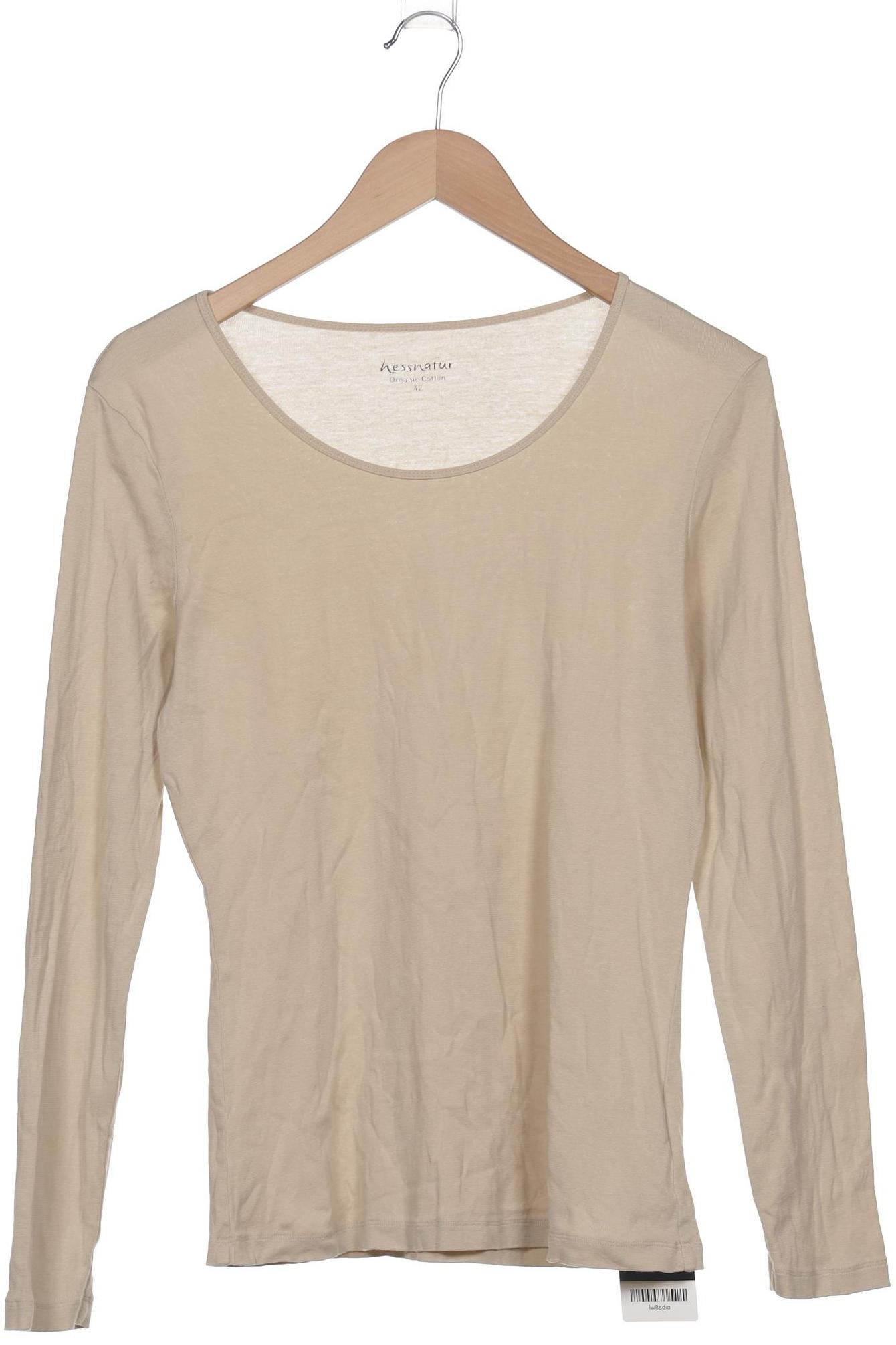 

hessnatur Damen Langarmshirt, beige, Gr. 42