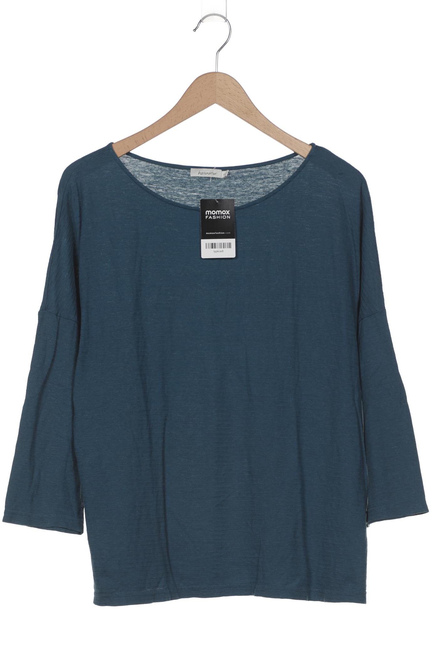 

hessnatur Damen Langarmshirt, blau, Gr. 44
