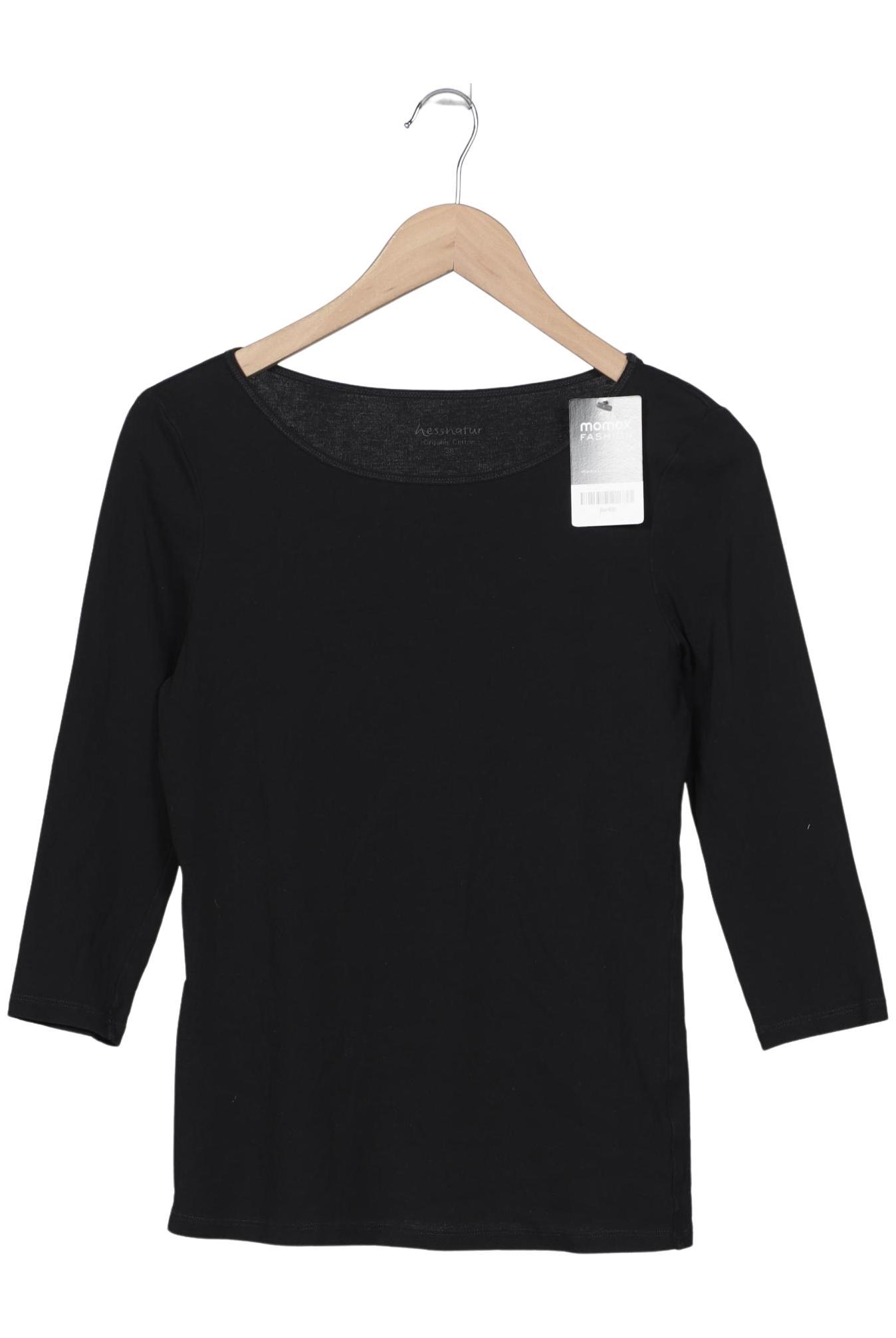 

hessnatur Damen Langarmshirt, schwarz, Gr. 38