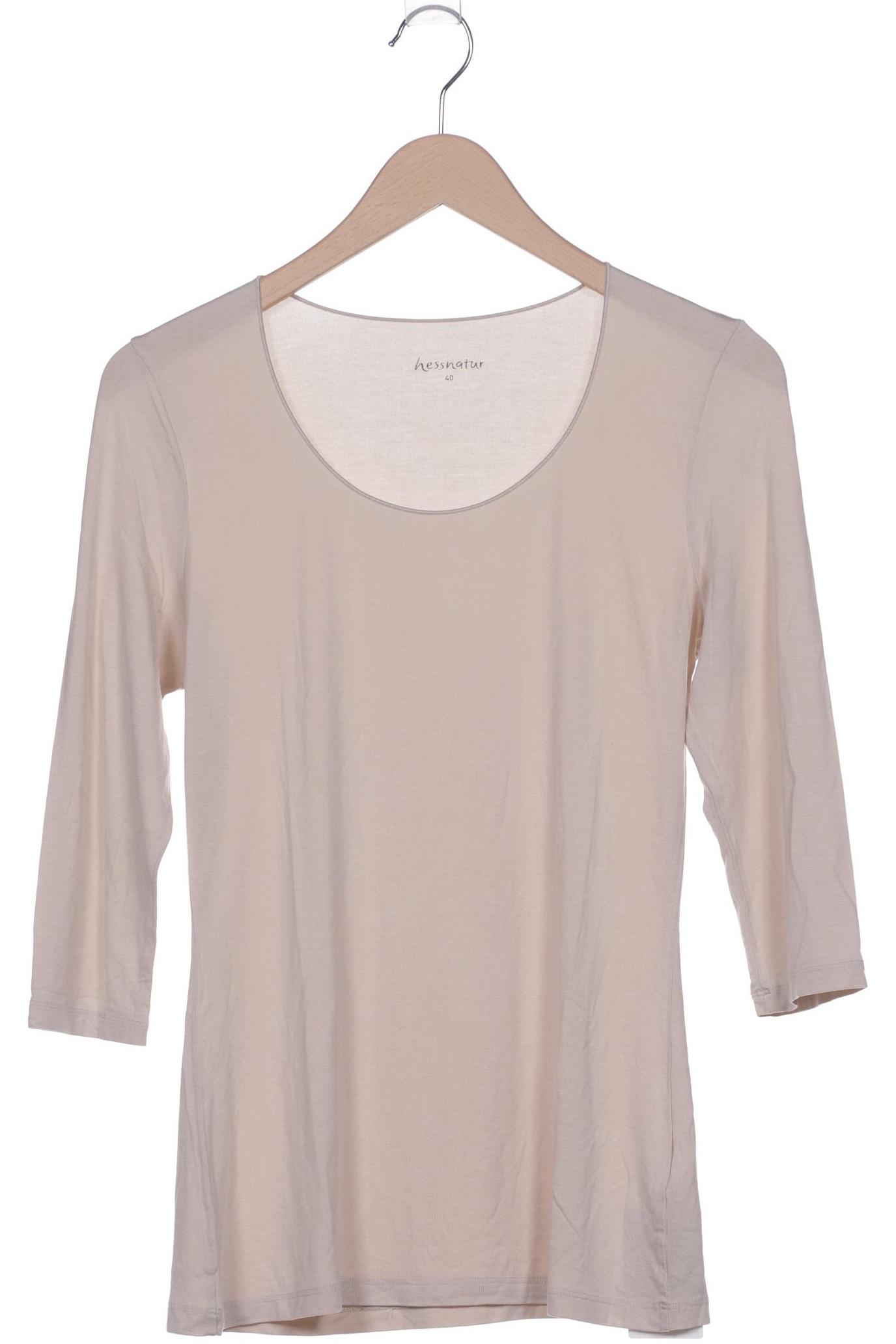 

hessnatur Damen Langarmshirt, beige, Gr. 40