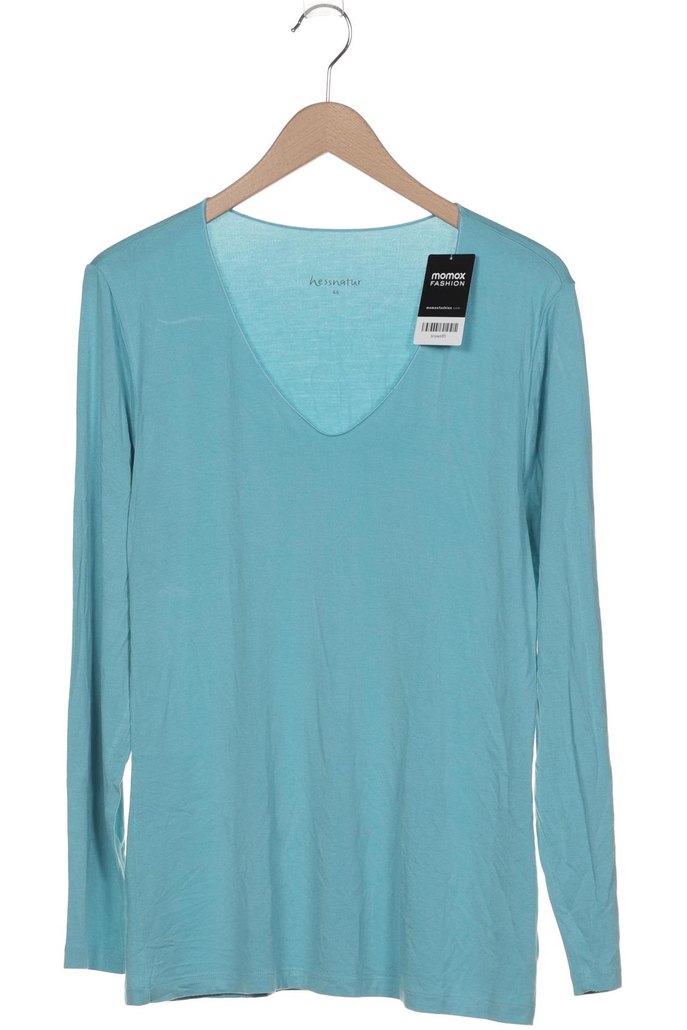 

hessnatur Damen Langarmshirt, blau, Gr. 46