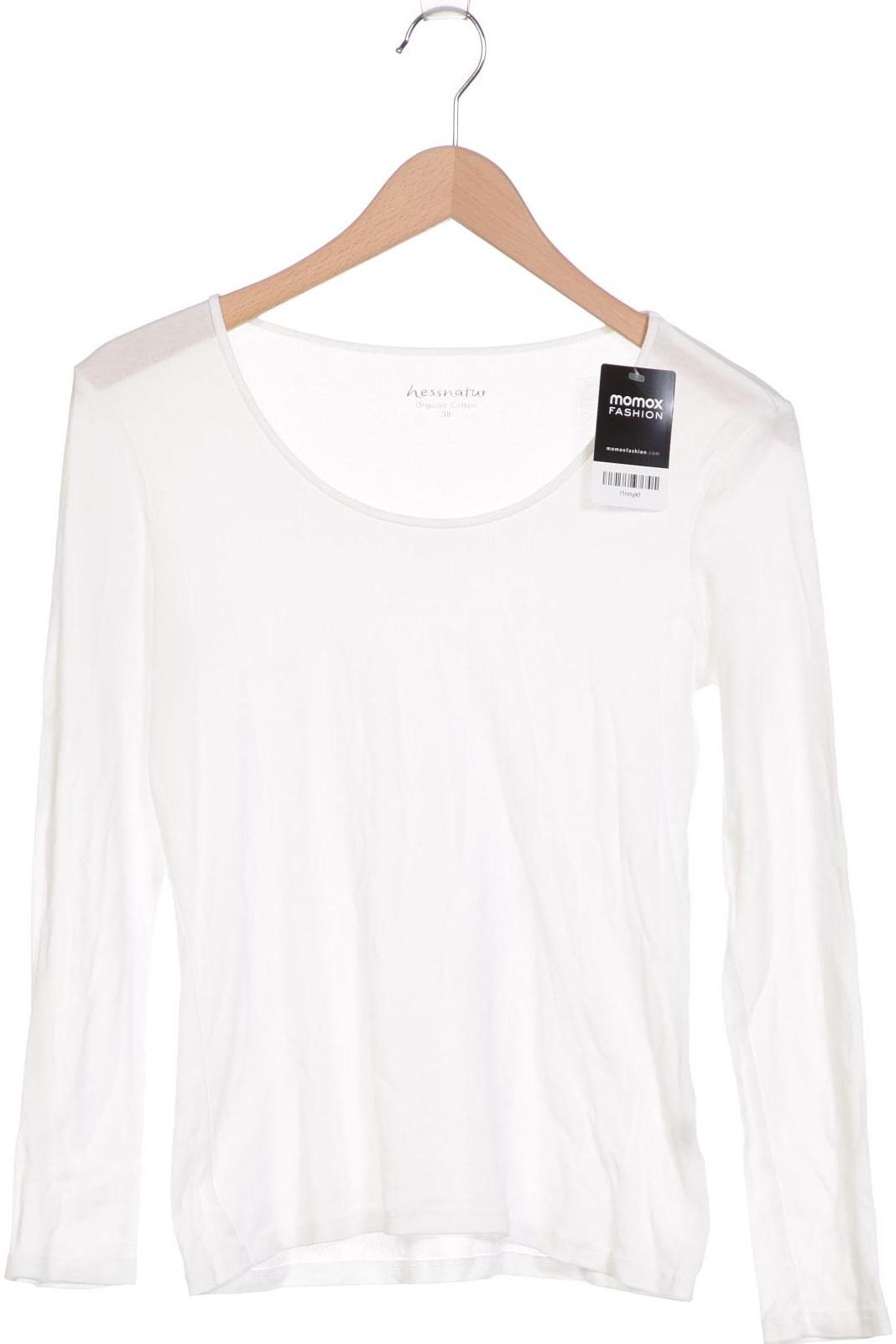 

hessnatur Damen Langarmshirt, weiß, Gr. 38