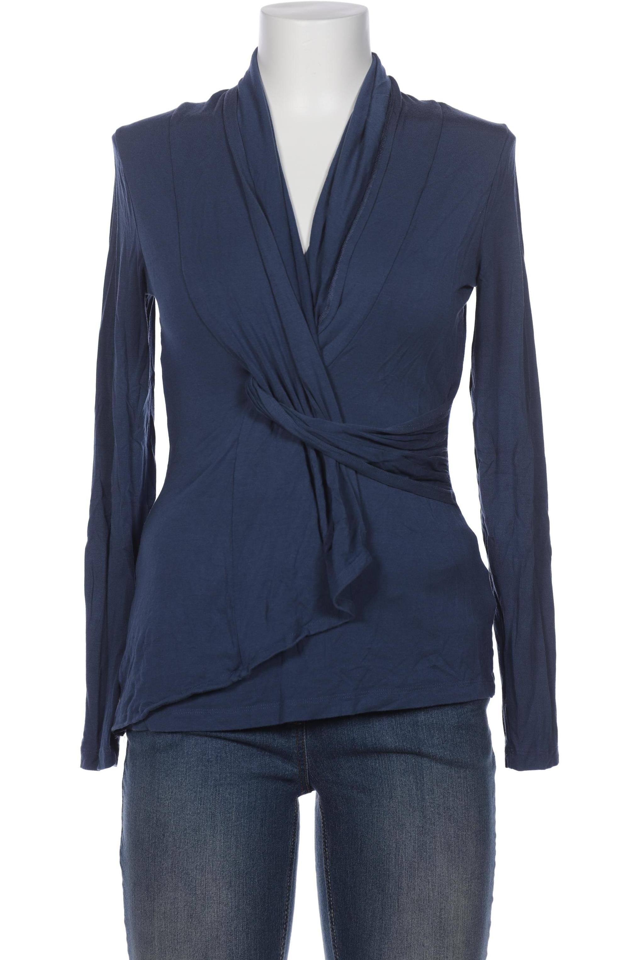 

hessnatur Damen Langarmshirt, blau, Gr. 38