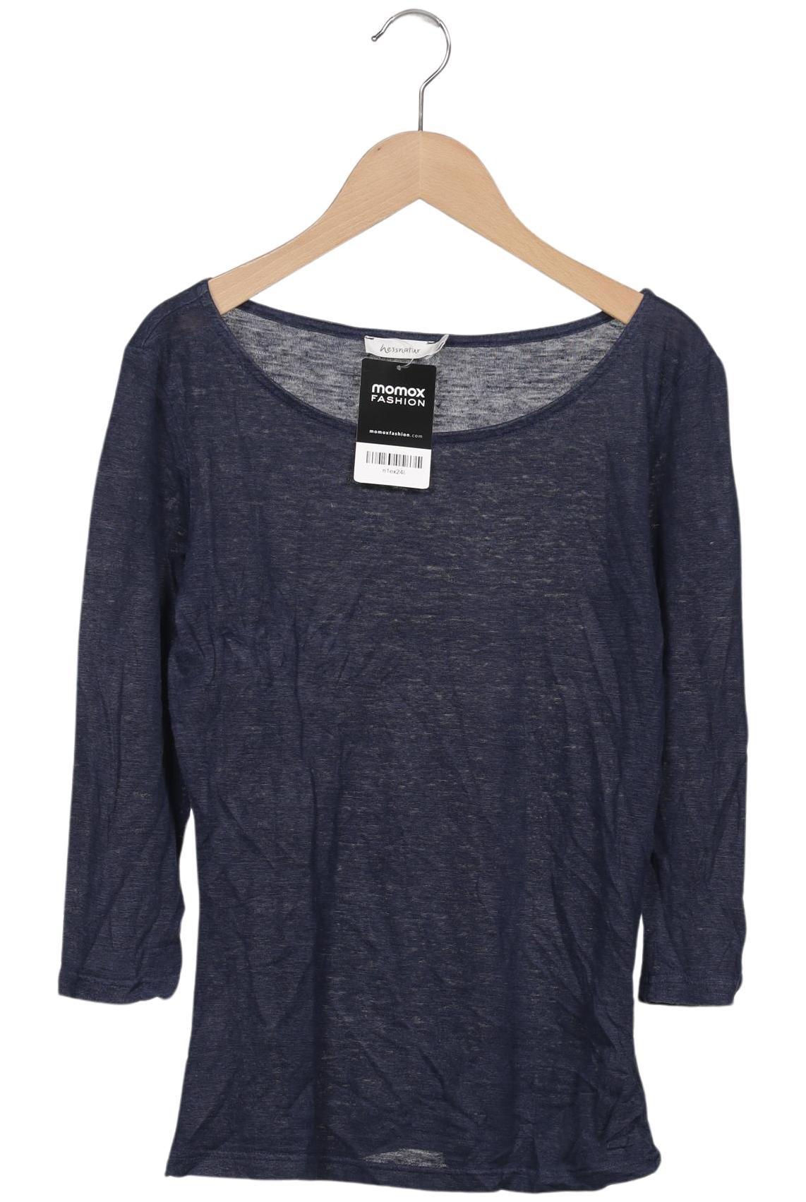 

hessnatur Damen Langarmshirt, marineblau, Gr. 34