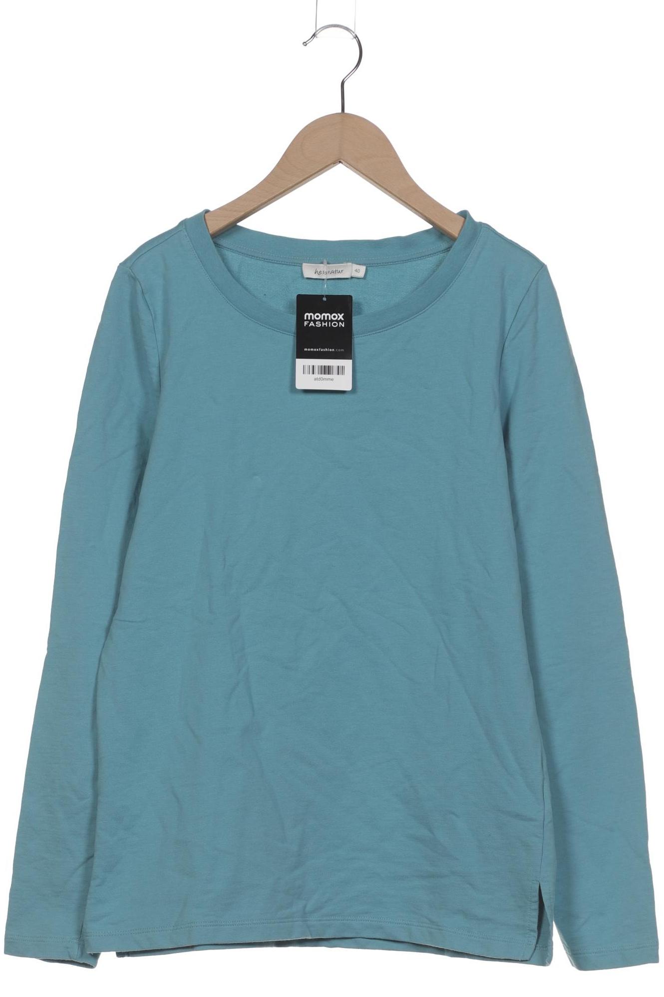 

hessnatur Damen Langarmshirt, blau, Gr. 40