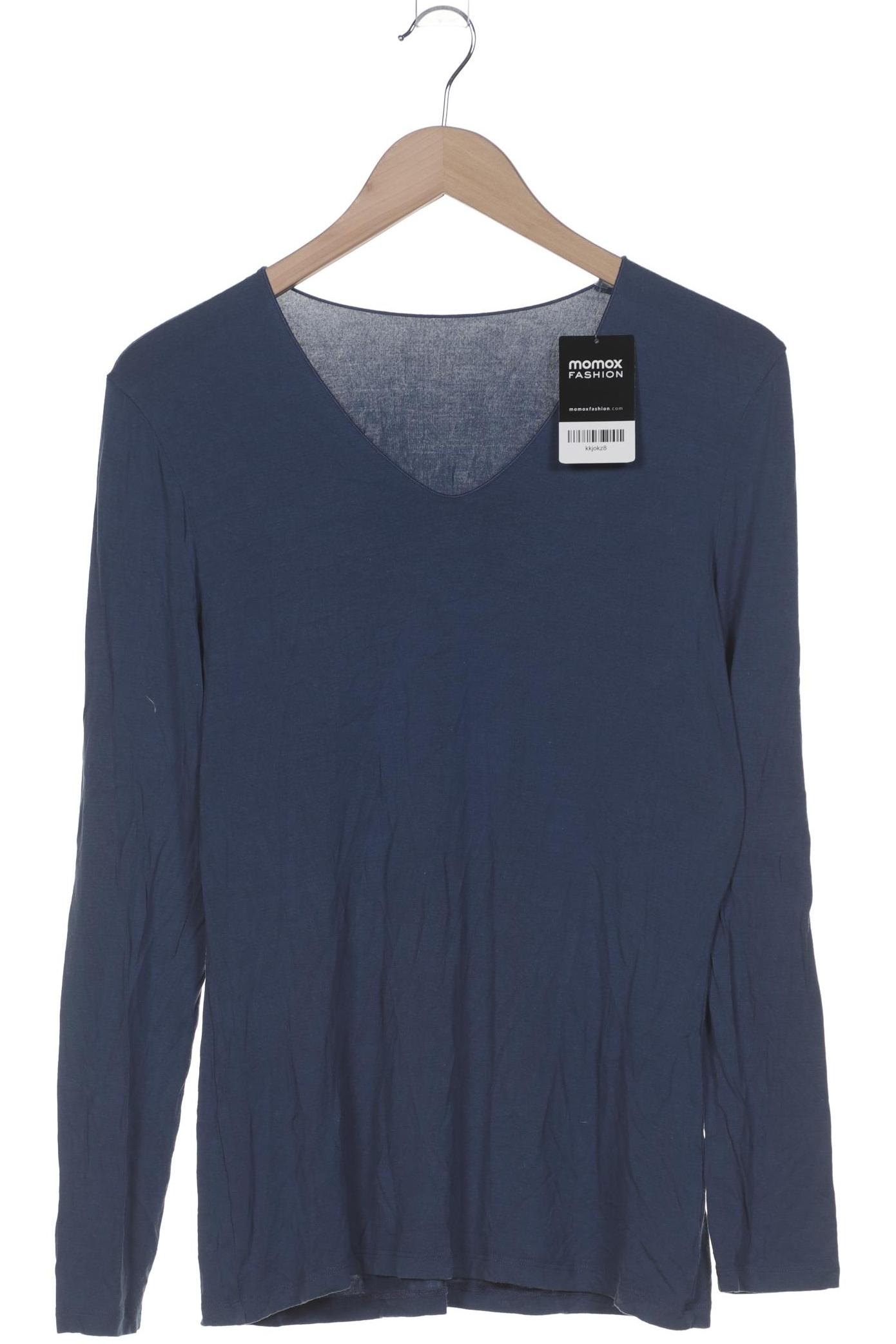 

hessnatur Damen Langarmshirt, blau, Gr. 38