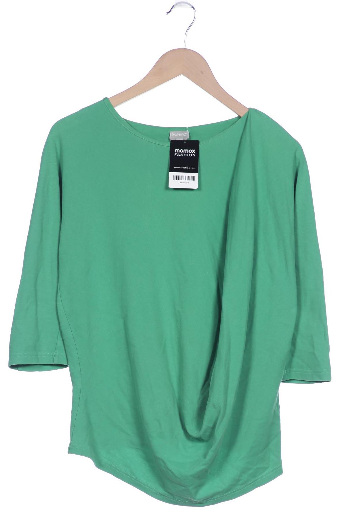 

hessnatur Damen Langarmshirt, grün, Gr. 34