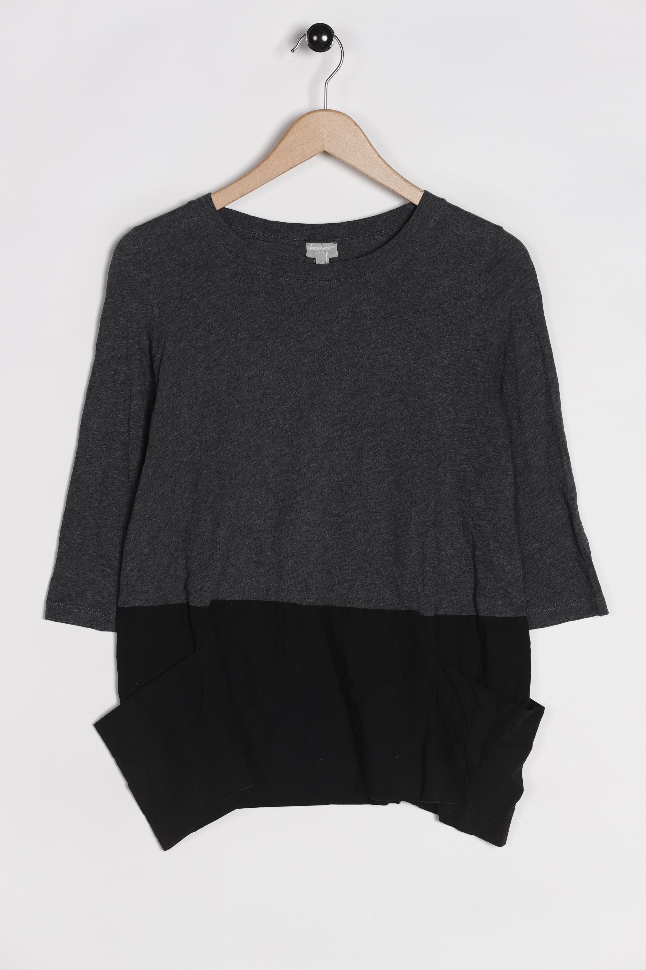 

hessnatur Damen Langarmshirt, grau, Gr. 34