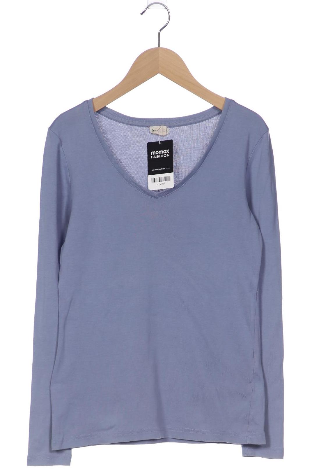 

hessnatur Damen Langarmshirt, blau, Gr. 36