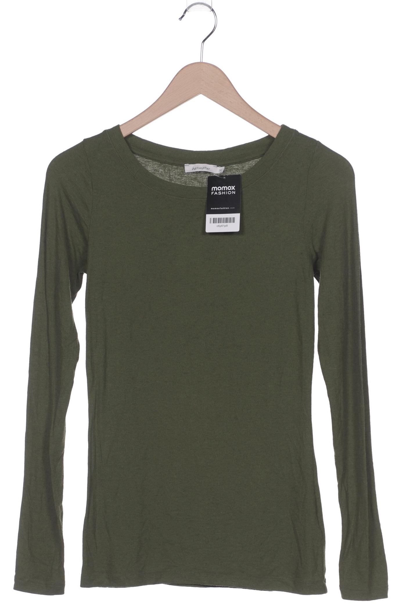 

hessnatur Damen Langarmshirt, grün, Gr. 36