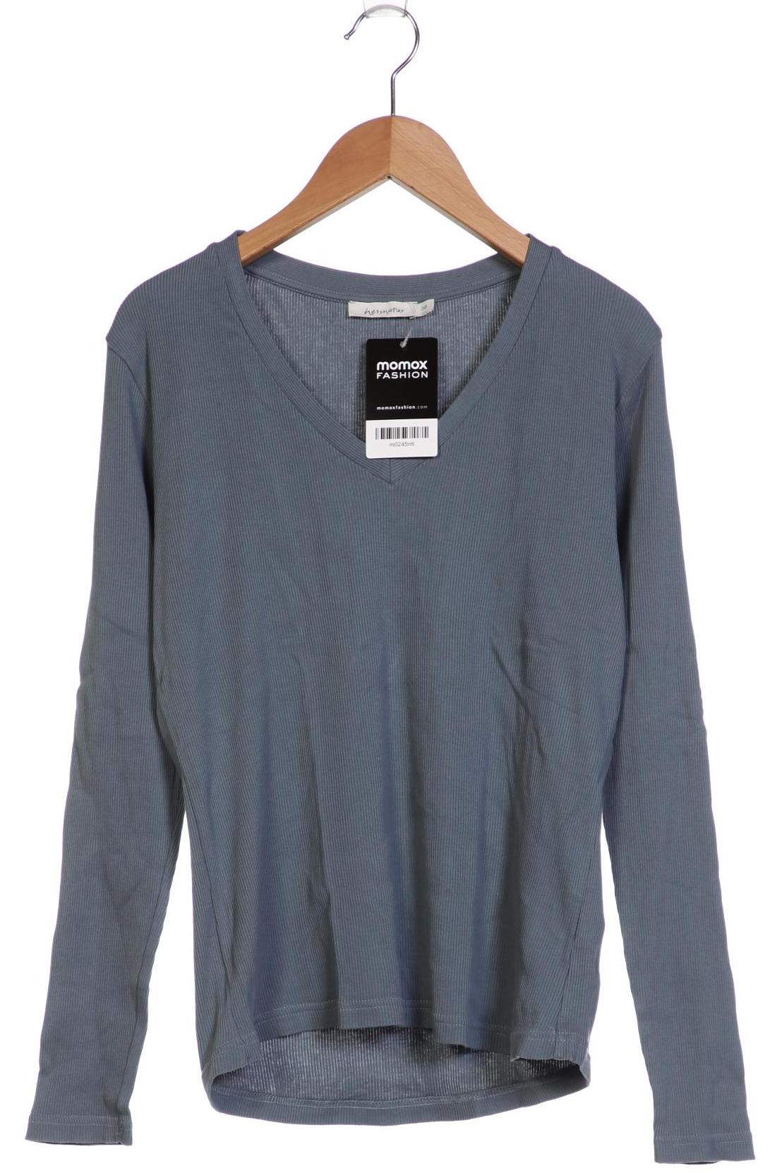 

hessnatur Damen Langarmshirt, blau, Gr. 38