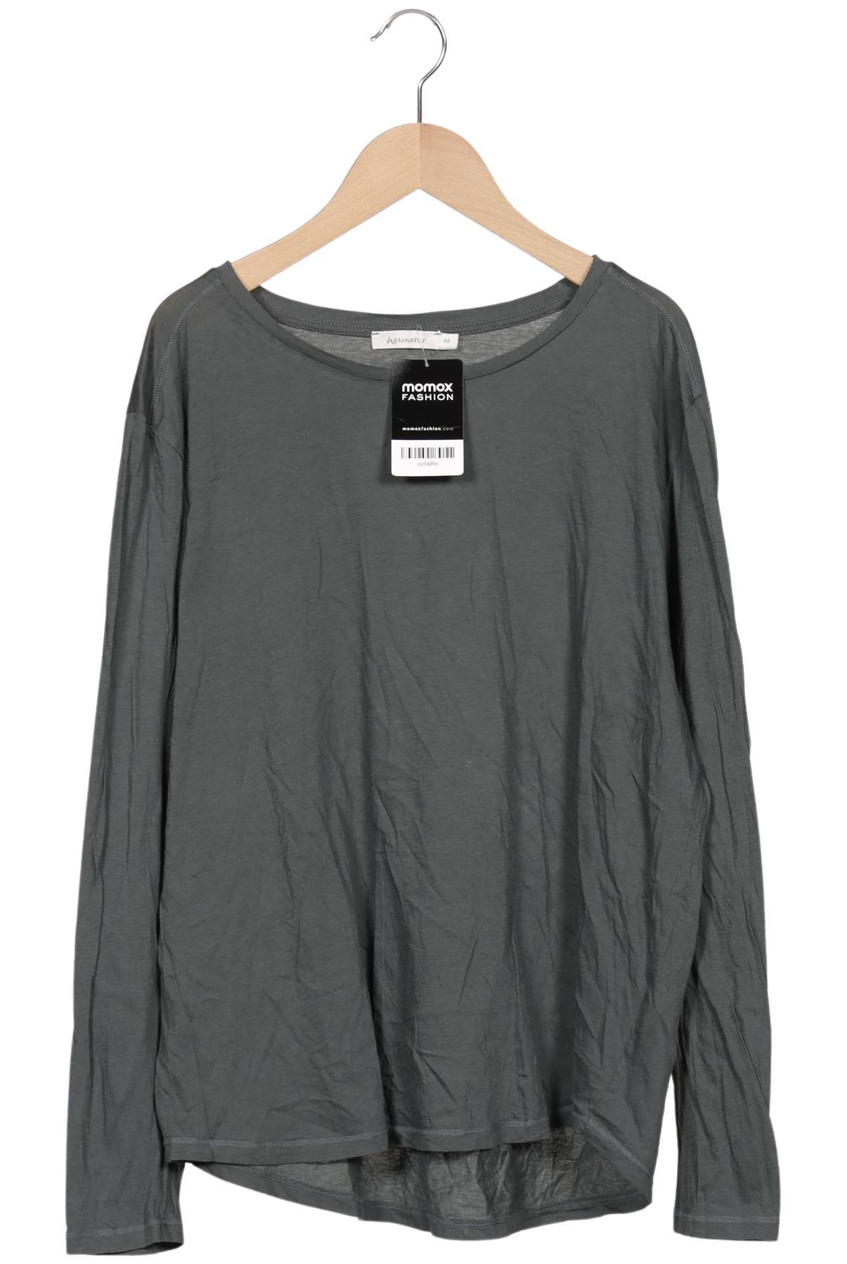 

hessnatur Damen Langarmshirt, grau, Gr. 46